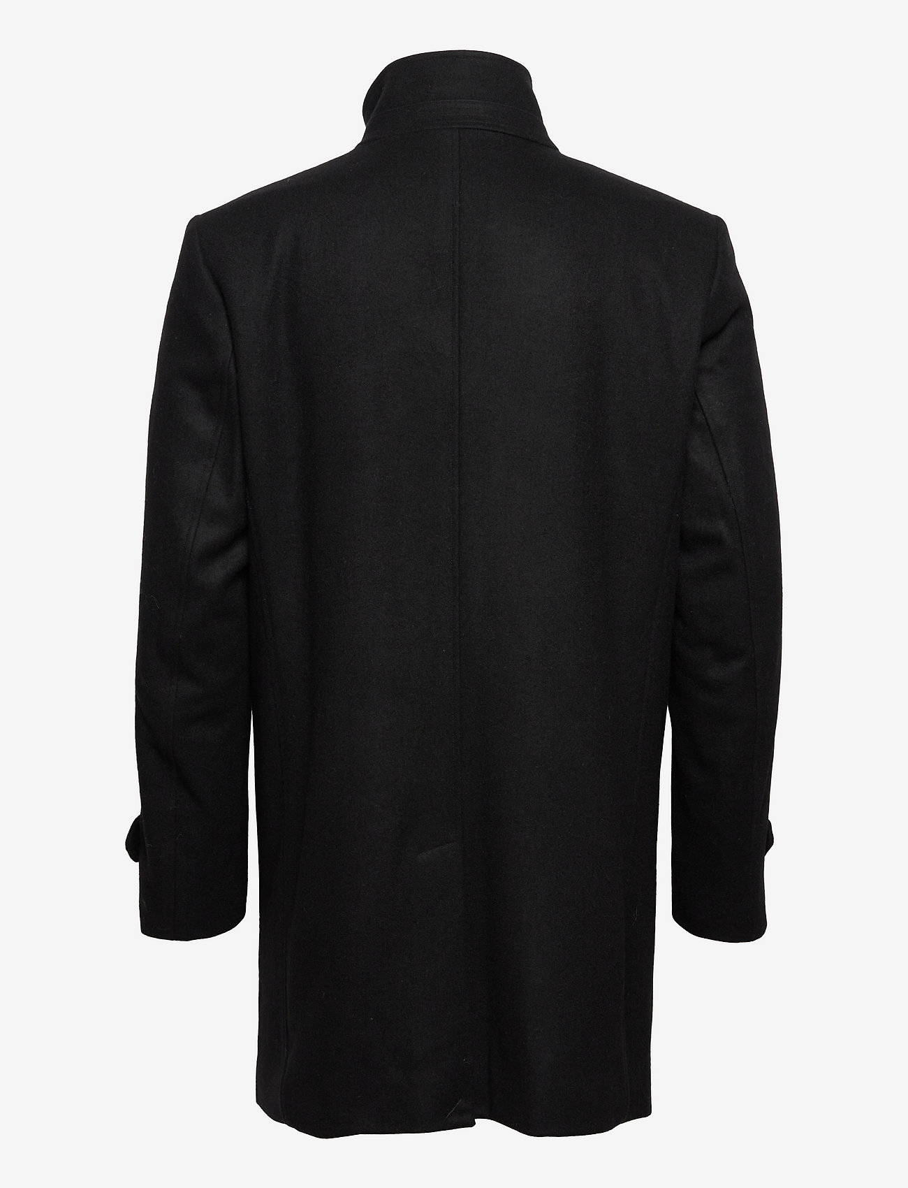 Lindbergh - Recycled wool funnel neck coat - winterjassen - black - 1