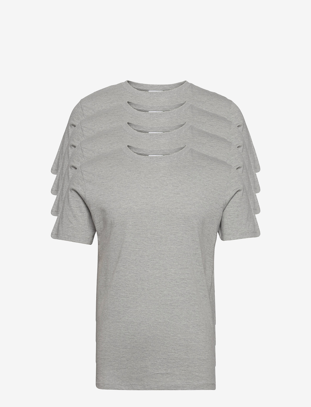 Lindbergh - Basic tee S/S - basic t-shirts - grey mel - 0