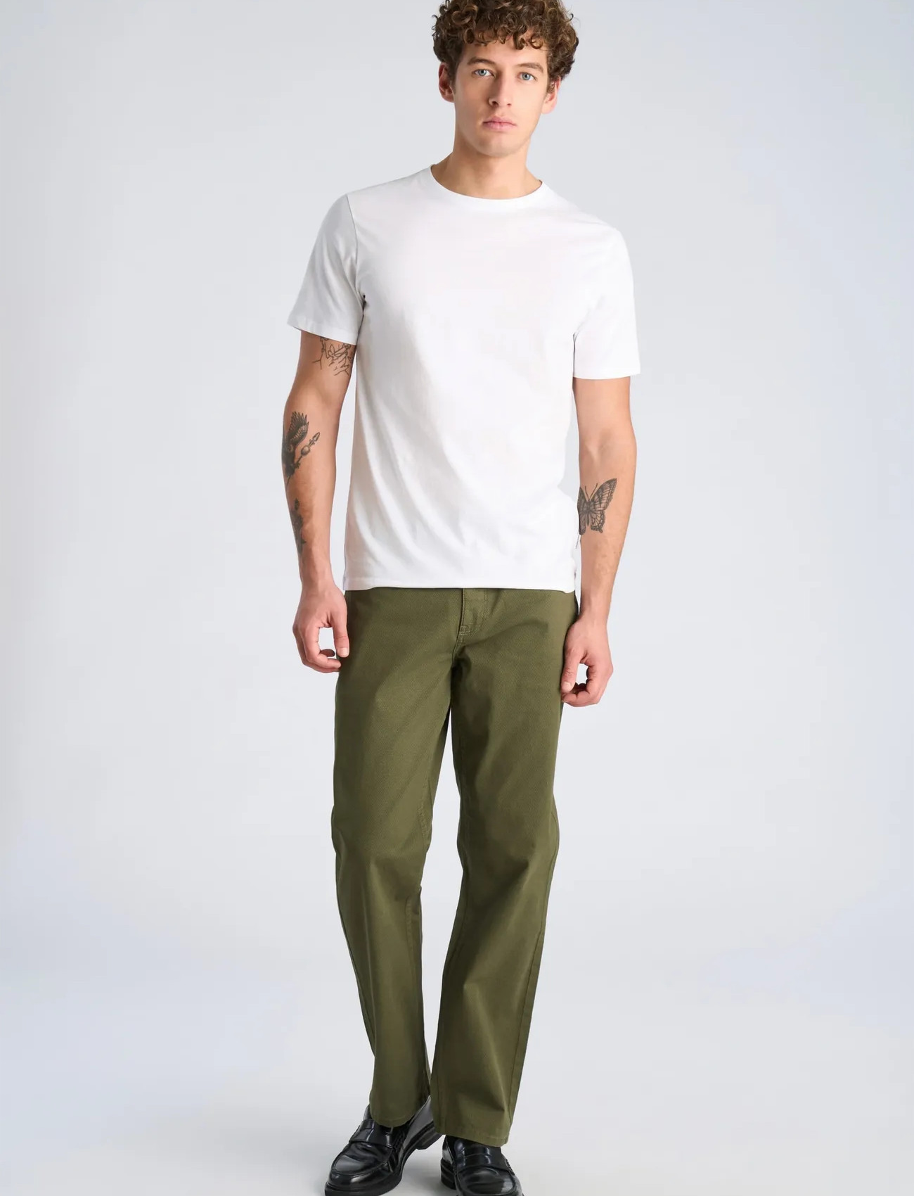 Lindbergh Aop 5-Pocket Pants, 34 x 34, Khaki green, Bukser > Afslappet, Herre