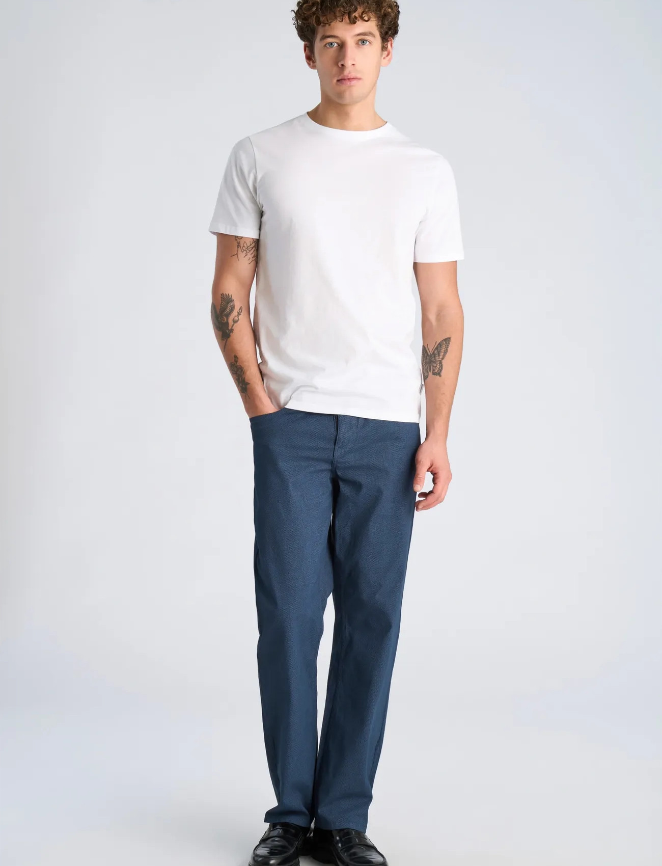 Lindbergh Aop 5-Pocket Pants, 32 x 32, Navy, Bukser > Afslappet, Herre
