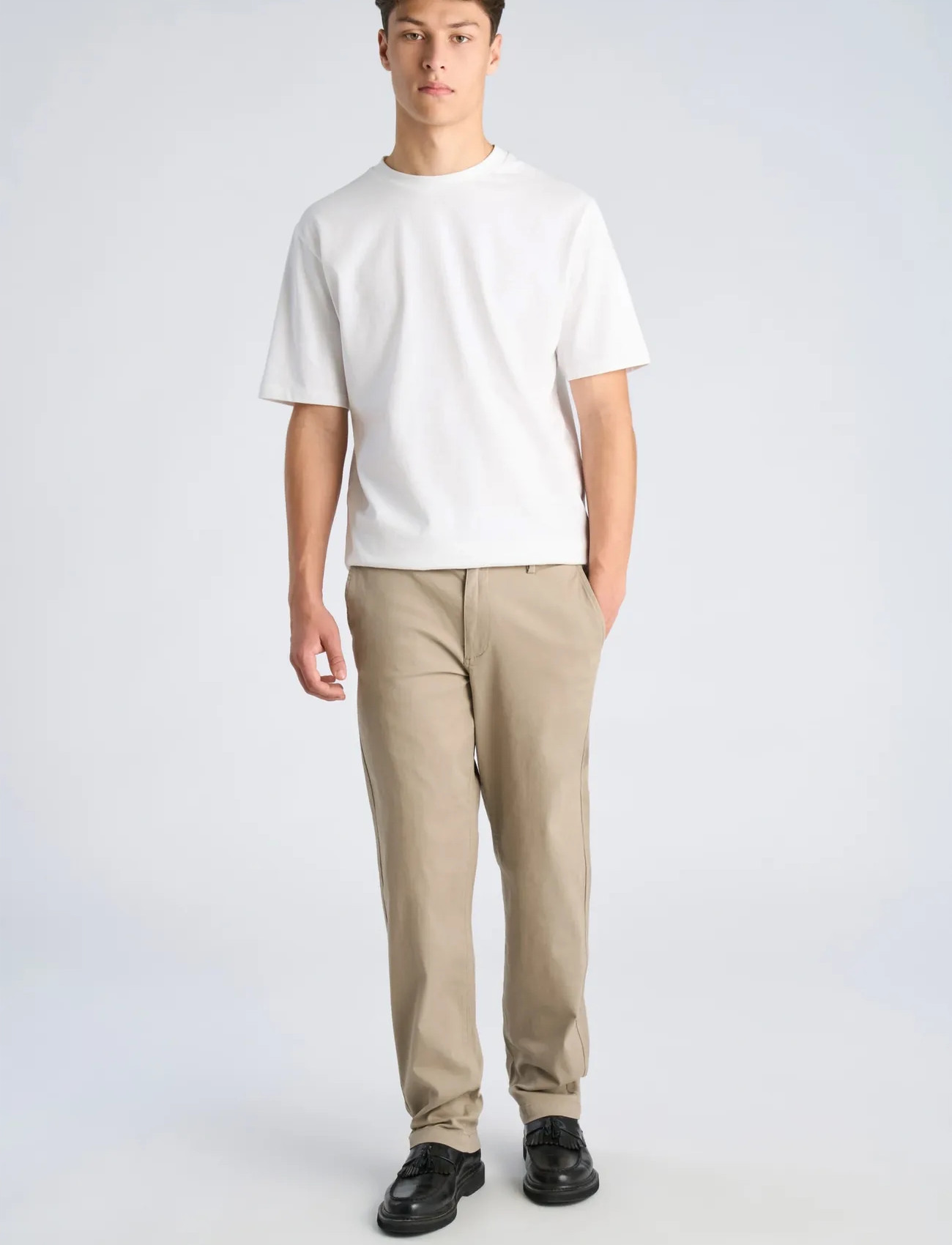 Lindbergh Superflex Chino Pants, XL, Beige, Bukser > Chinos, Herre