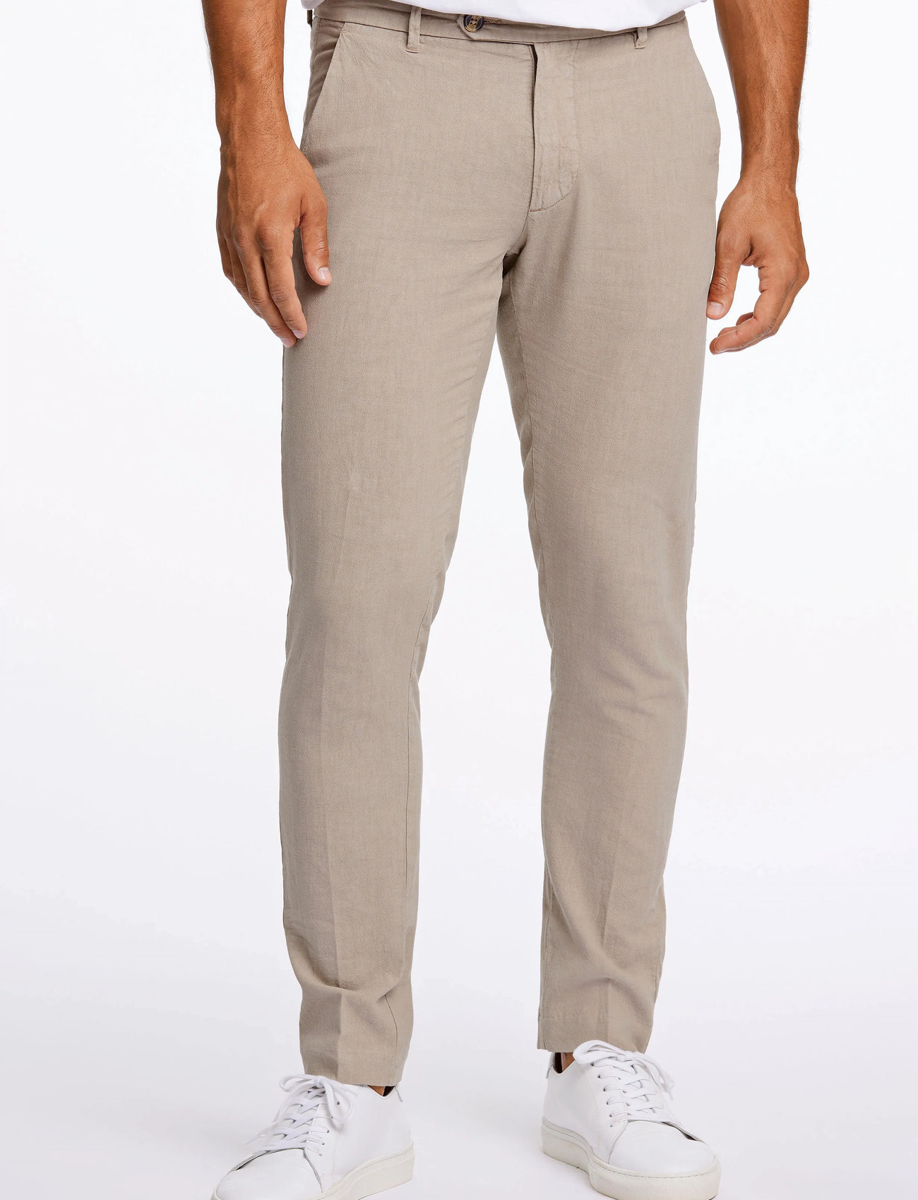 Lindbergh Linen Club Pants, XL, Beige, Bukser > Formelle Bukser, Herre