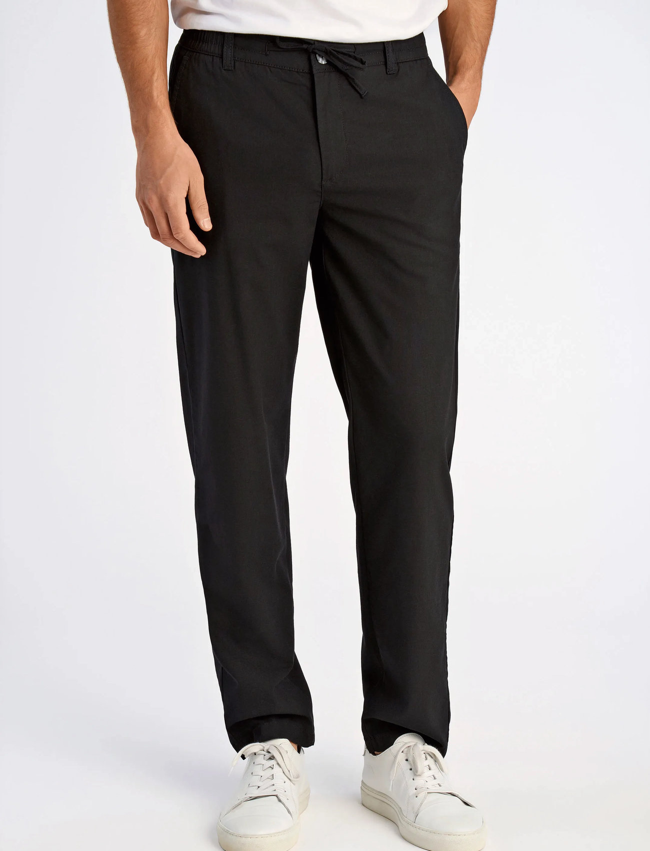 Lindbergh Linen Pants, L, Black, Bukser > Bukser I Hør, Herre