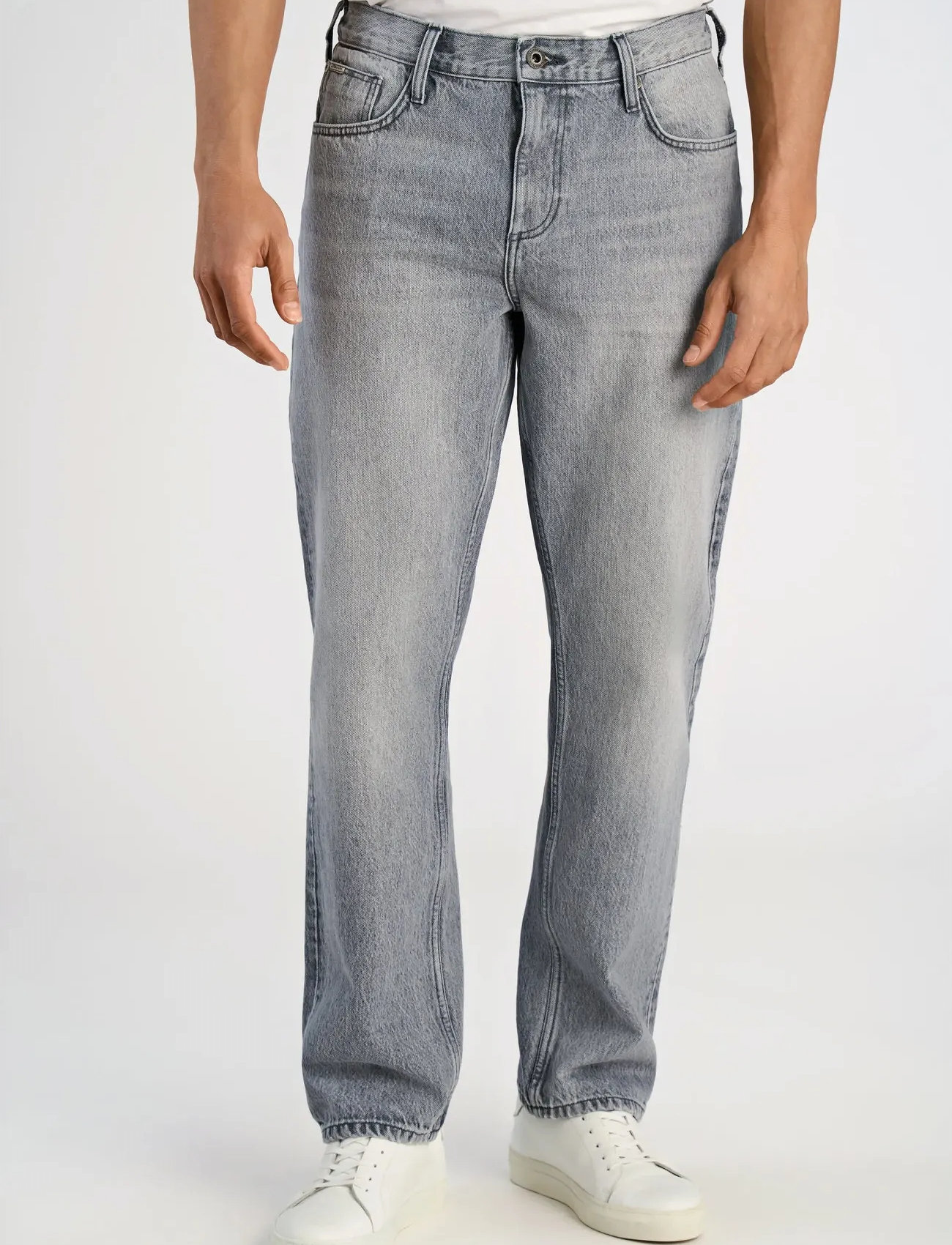 Lindbergh Loose Fit Jeans, 34 x 30, Grey, Jeans > Afslappede, Herre