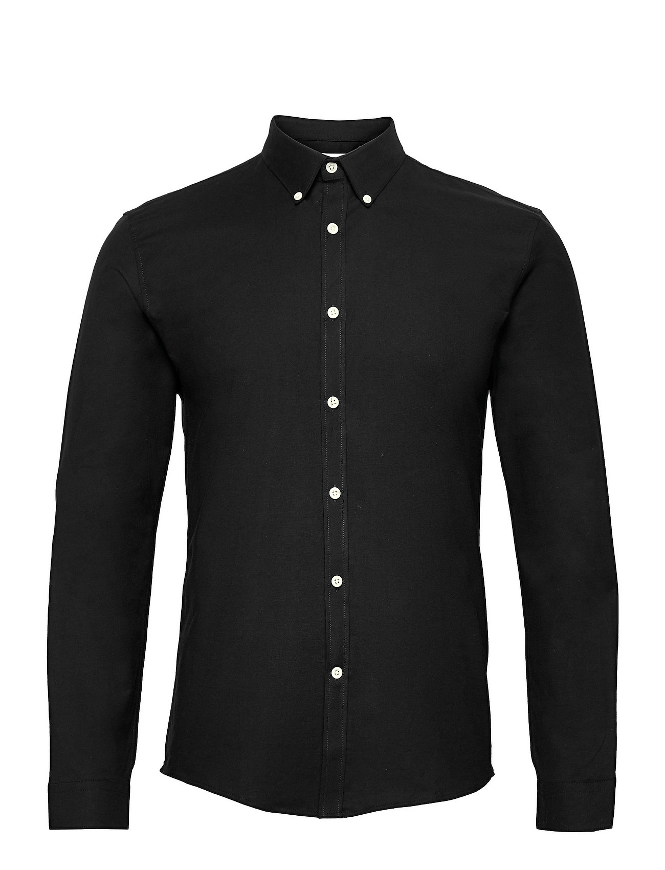 LINDBERGH Yarn Dyed Oxford Superflex Shirt Schwarz - L - Herren