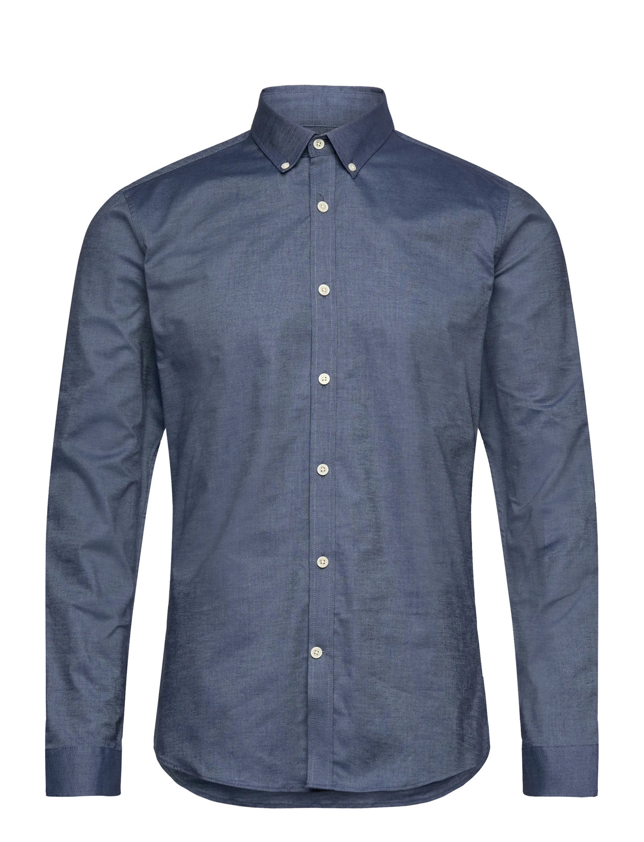 Lindbergh Yarn Dyed Oxford Superflex Shirt, XXL, Blue, Skjorter > Afslappet, Herre