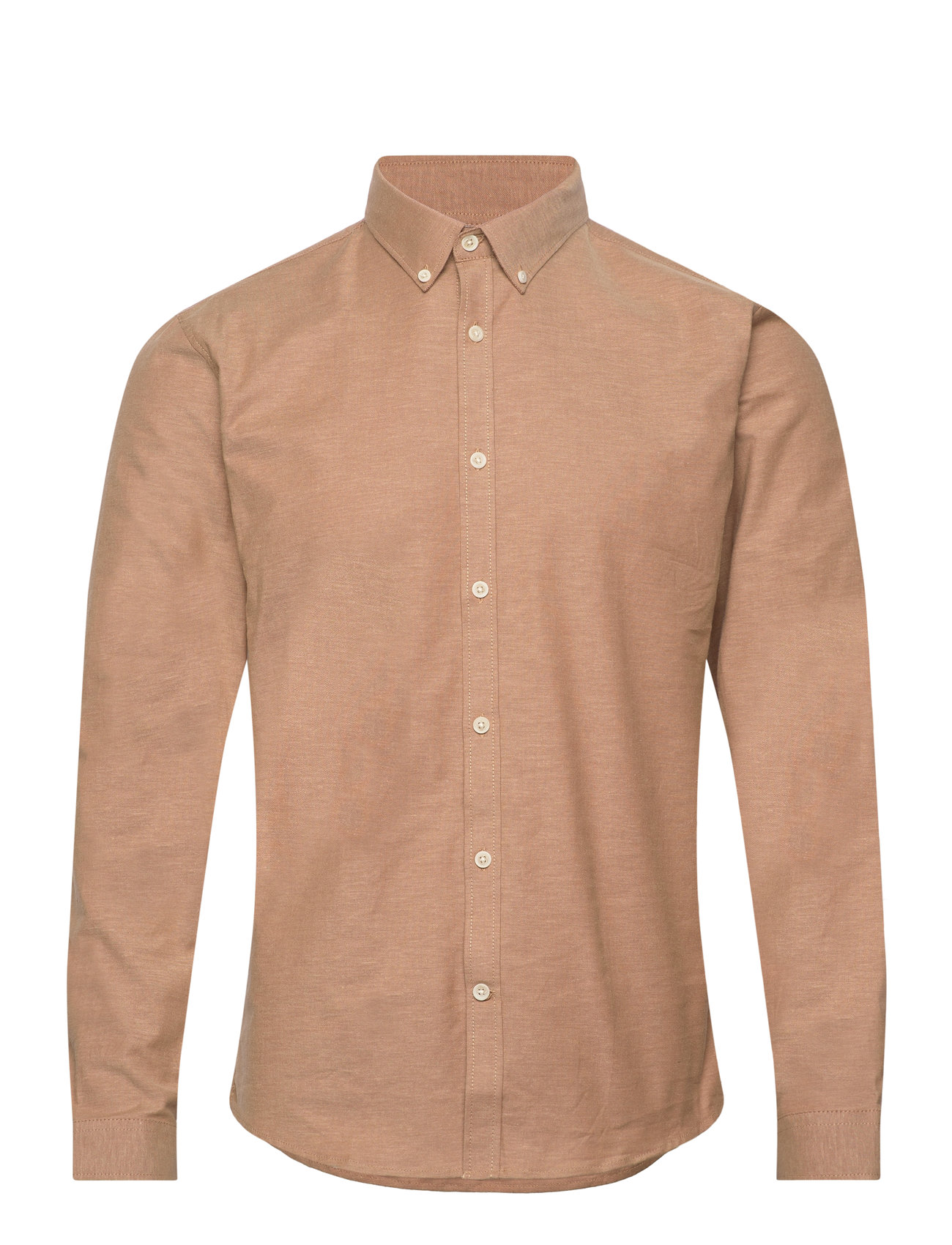 Yarn Dyed Oxford Superflex Shirt L/ Brown Lindbergh 99801