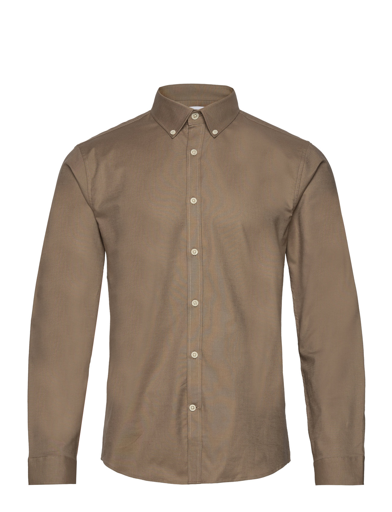 Yarn Dyed Oxford Superflex Shirt L/ Brown Lindbergh 99803