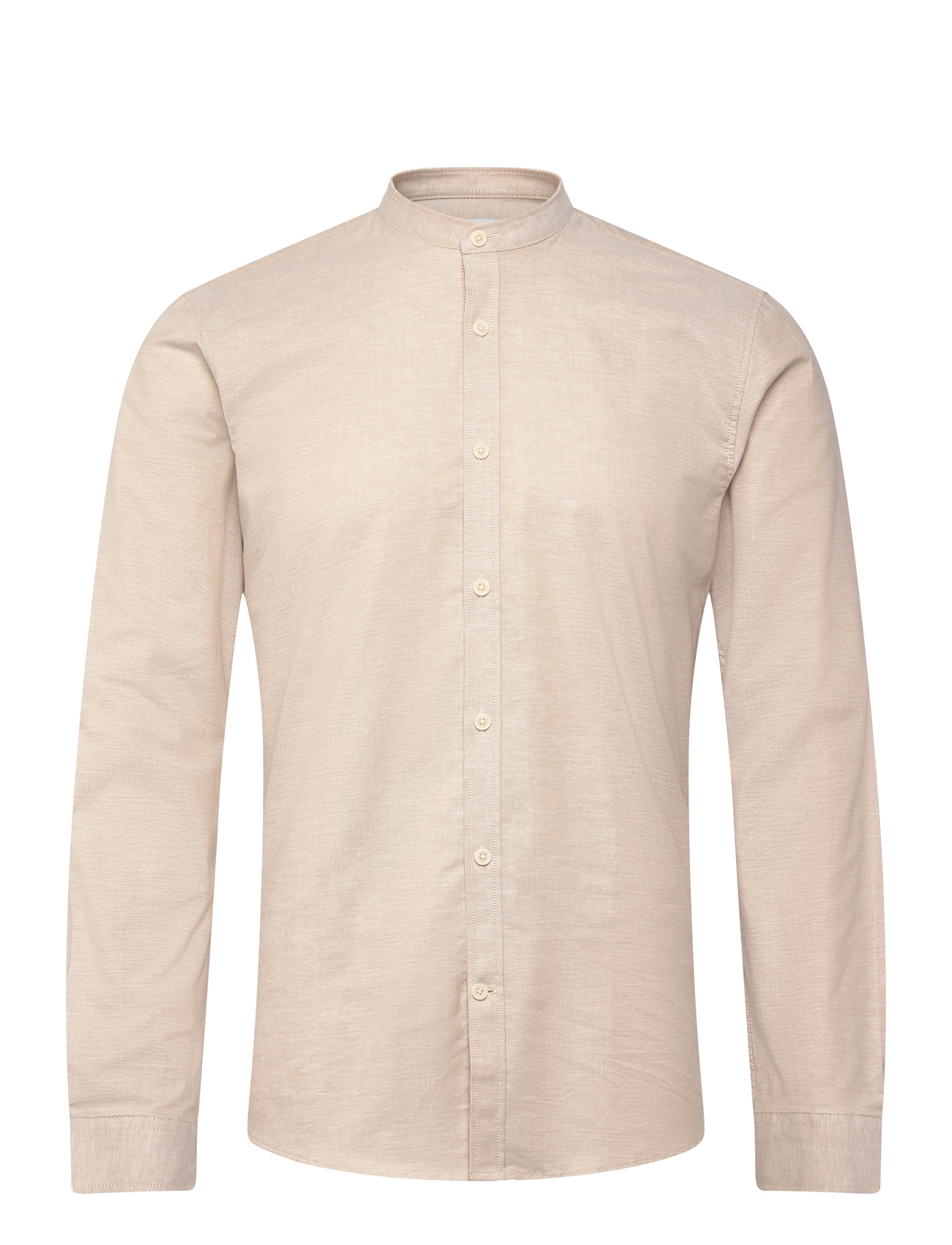 Lindbergh Yarn Dyed Oxford Superflex Shirt, L, Beige, Skjorter > Afslappet, Herre