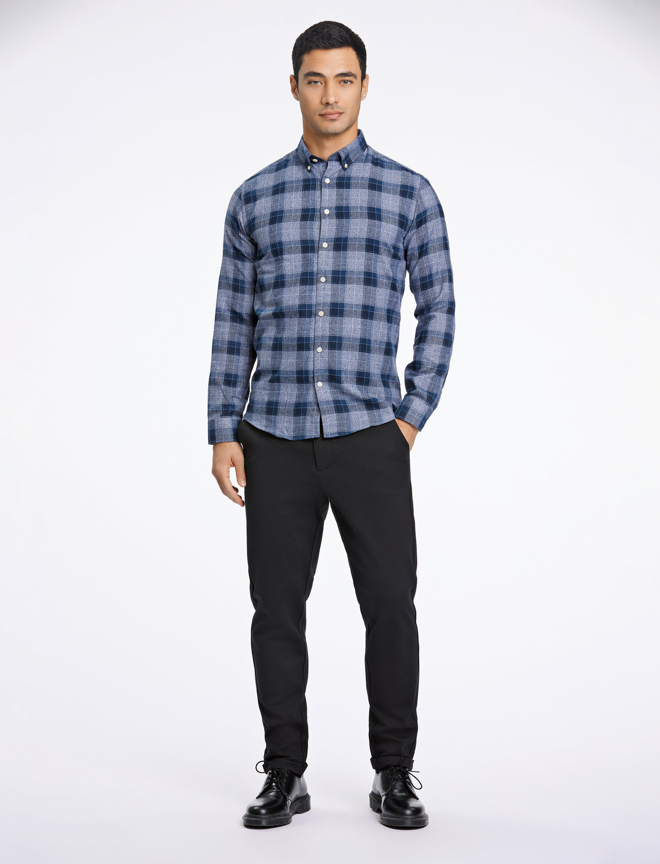 at føre Thorns Bourgeon Lindbergh Twisted Yarn Checked Shirt L/s - Casual - Boozt.com