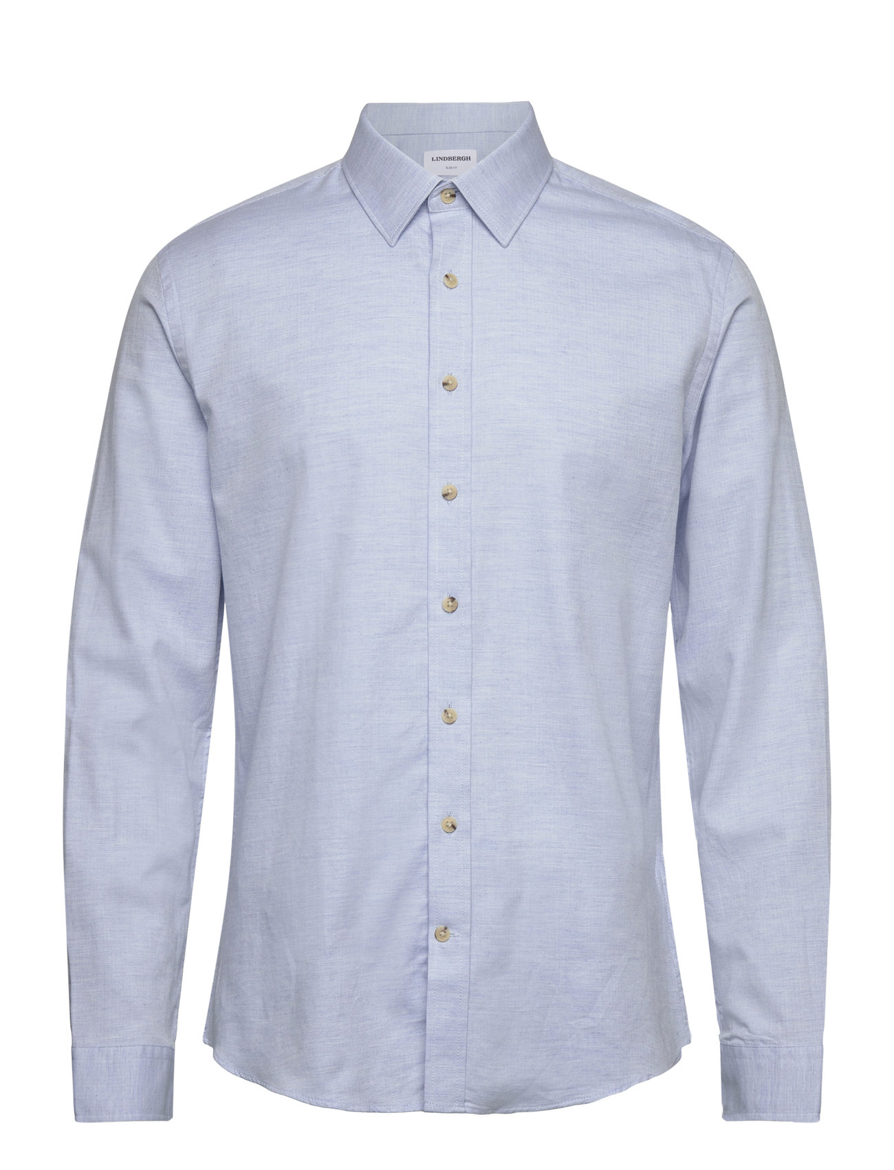 Mélange Herringb Shirt L/S Blue Lindbergh 158761