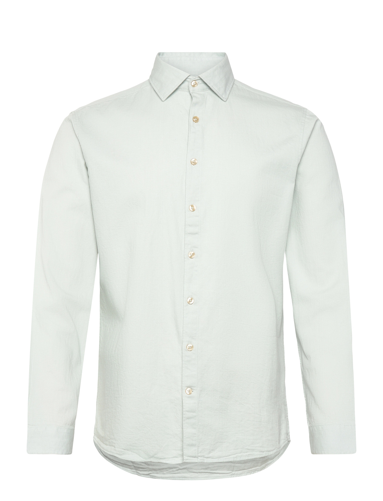 LINDBERGH Soft Indigo Stretch Shirt L/S Grün - L - Herren