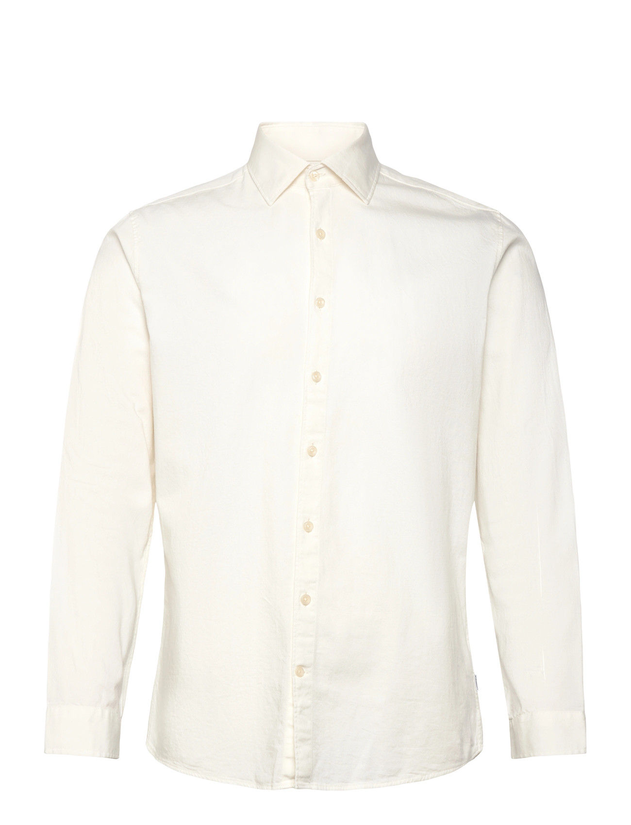 LINDBERGH Soft Indigo Stretch Shirt L/S Cream - L - Herren