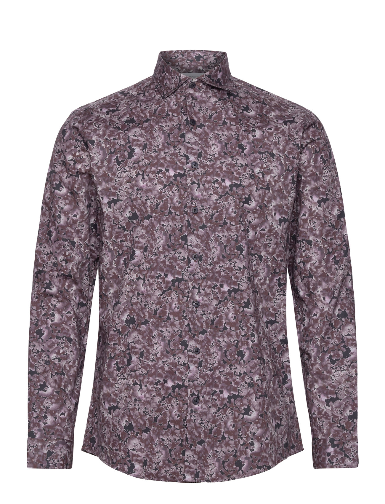 Aop Floral Shirt L/S Burgundy Lindbergh