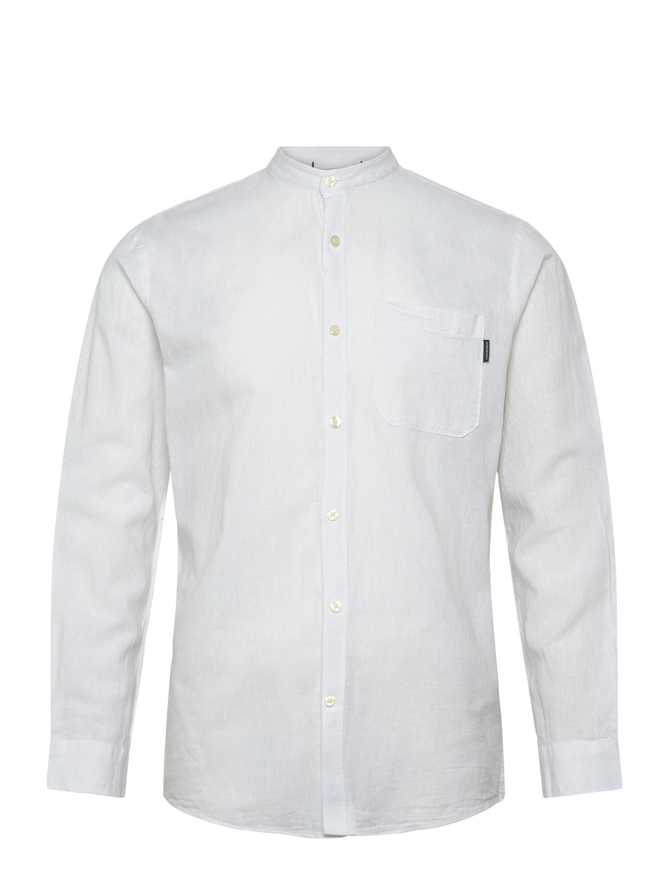 Lindbergh Cotton/Linen Shirt L/S, L, White, Skjorter > Skjorter I Hør, Herre