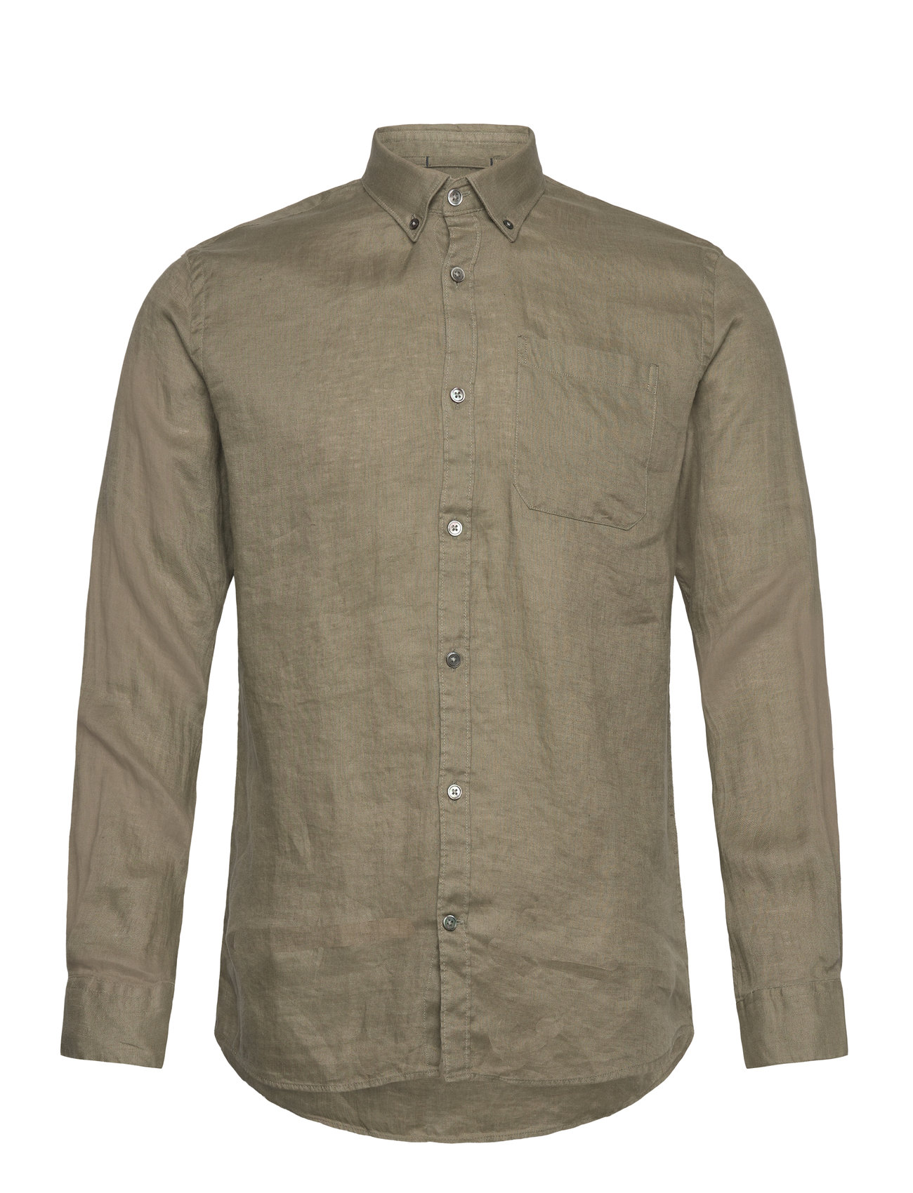 LINDBERGH Pure Linen L/S Shirt Grün - S - Herren