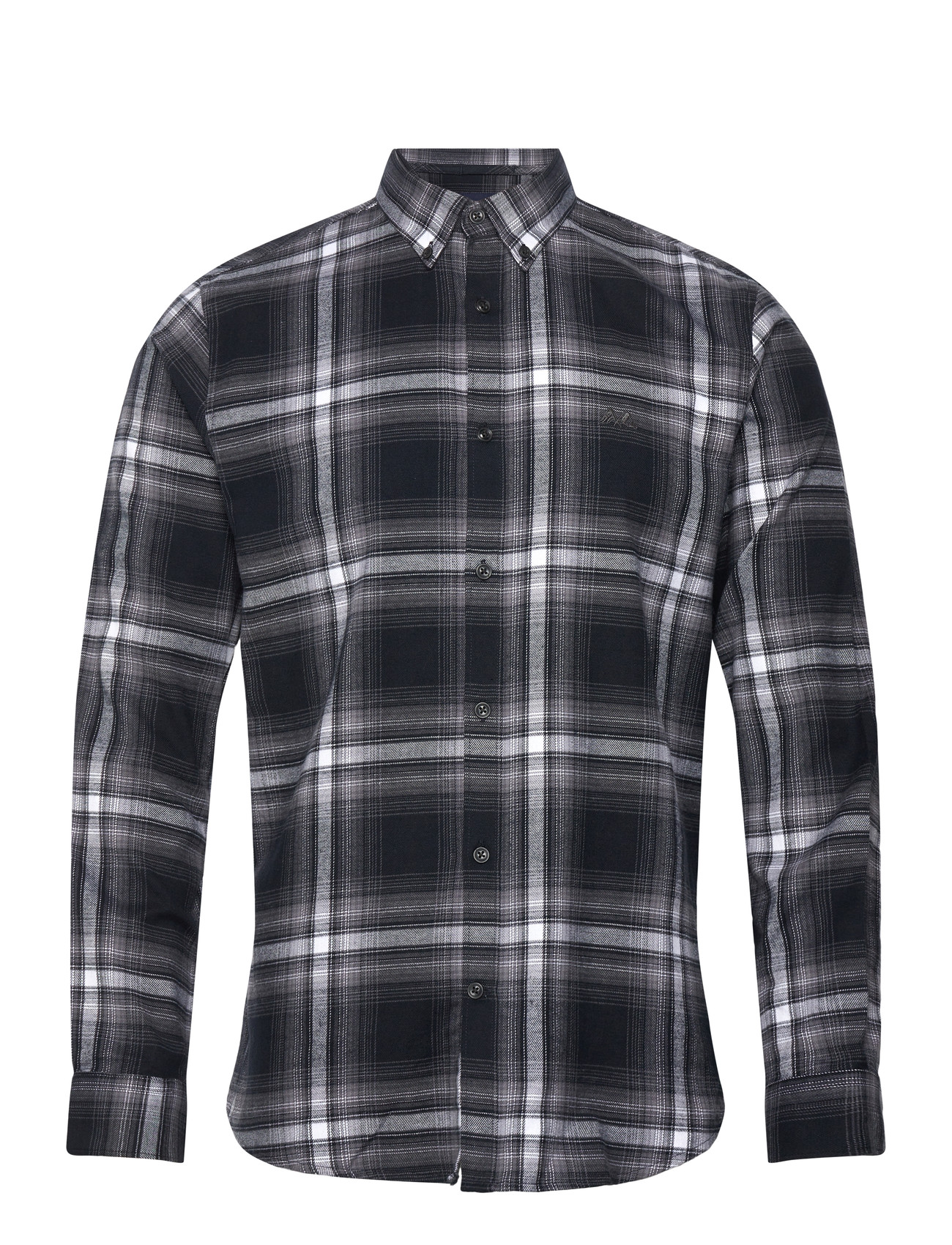 LINDBERGH Brushed Checked Shirt L/S Schwarz - L - Herren