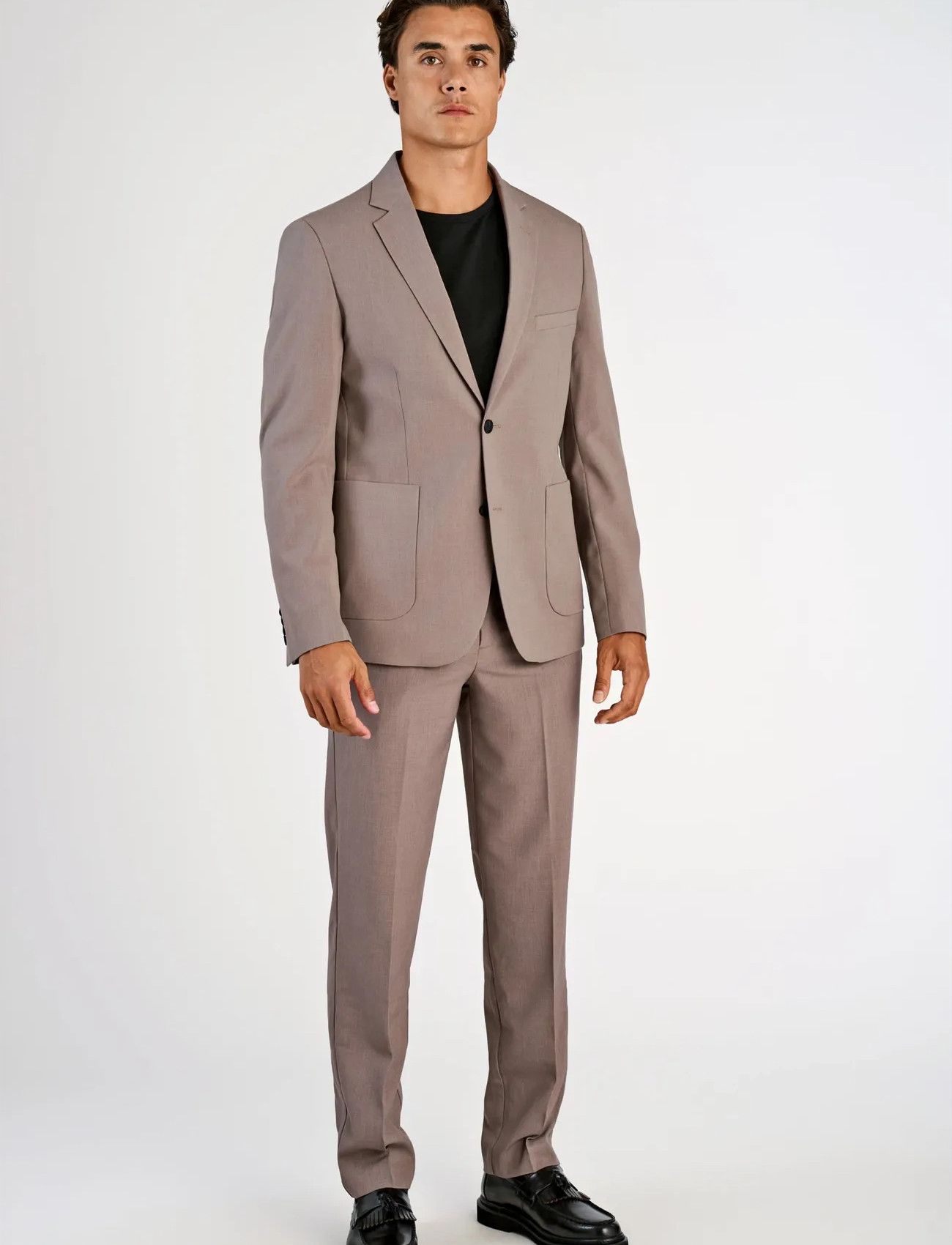 Lindbergh Superflex Relaxed Blazer, 3XL, Beige, Blazere > Enkeltradede Blazere, Herre