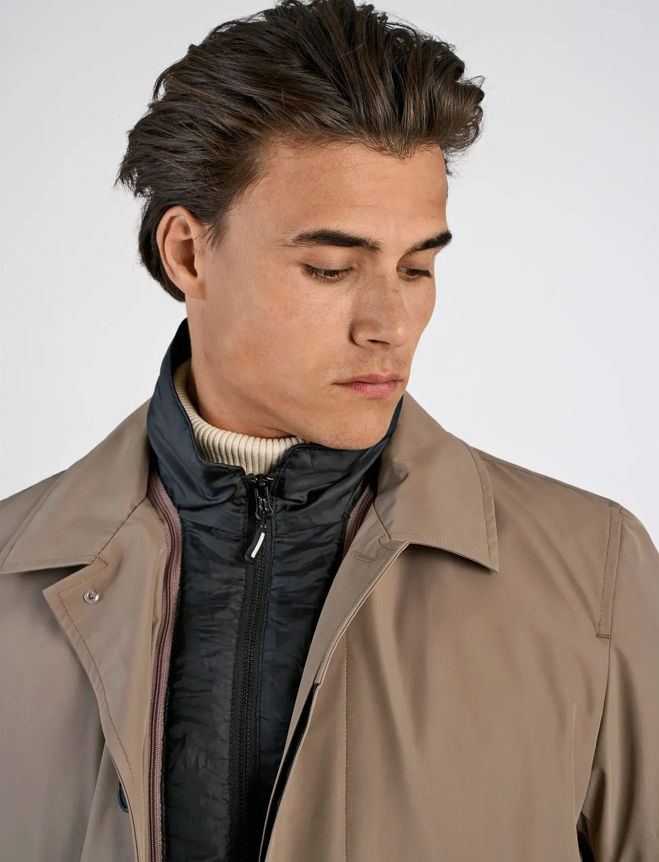 Lindbergh Mac Coat, L, Beige, Frakker > Lette Frakker, Herre