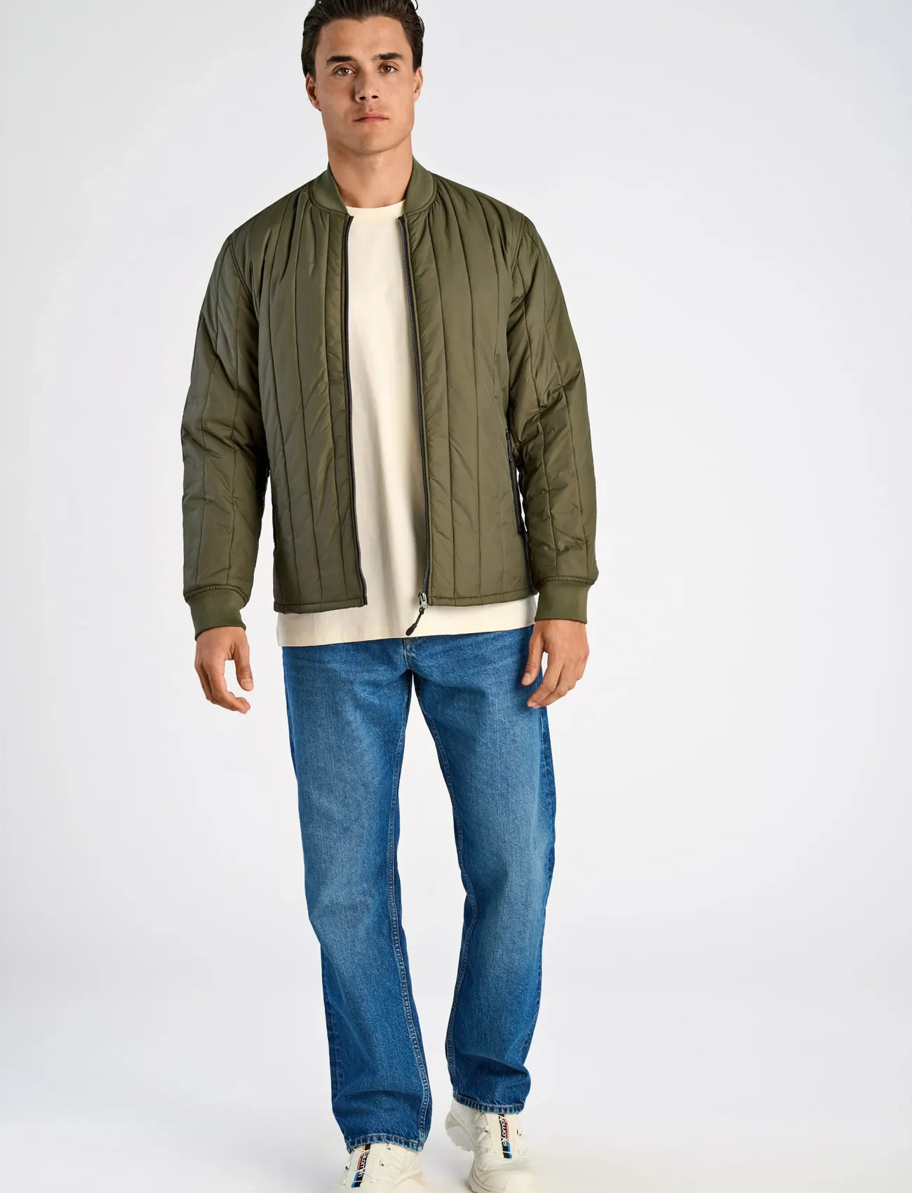 Lindbergh Quilted Jacket, XL, Khaki green, Jakker > Quiltede Jakker, Herre