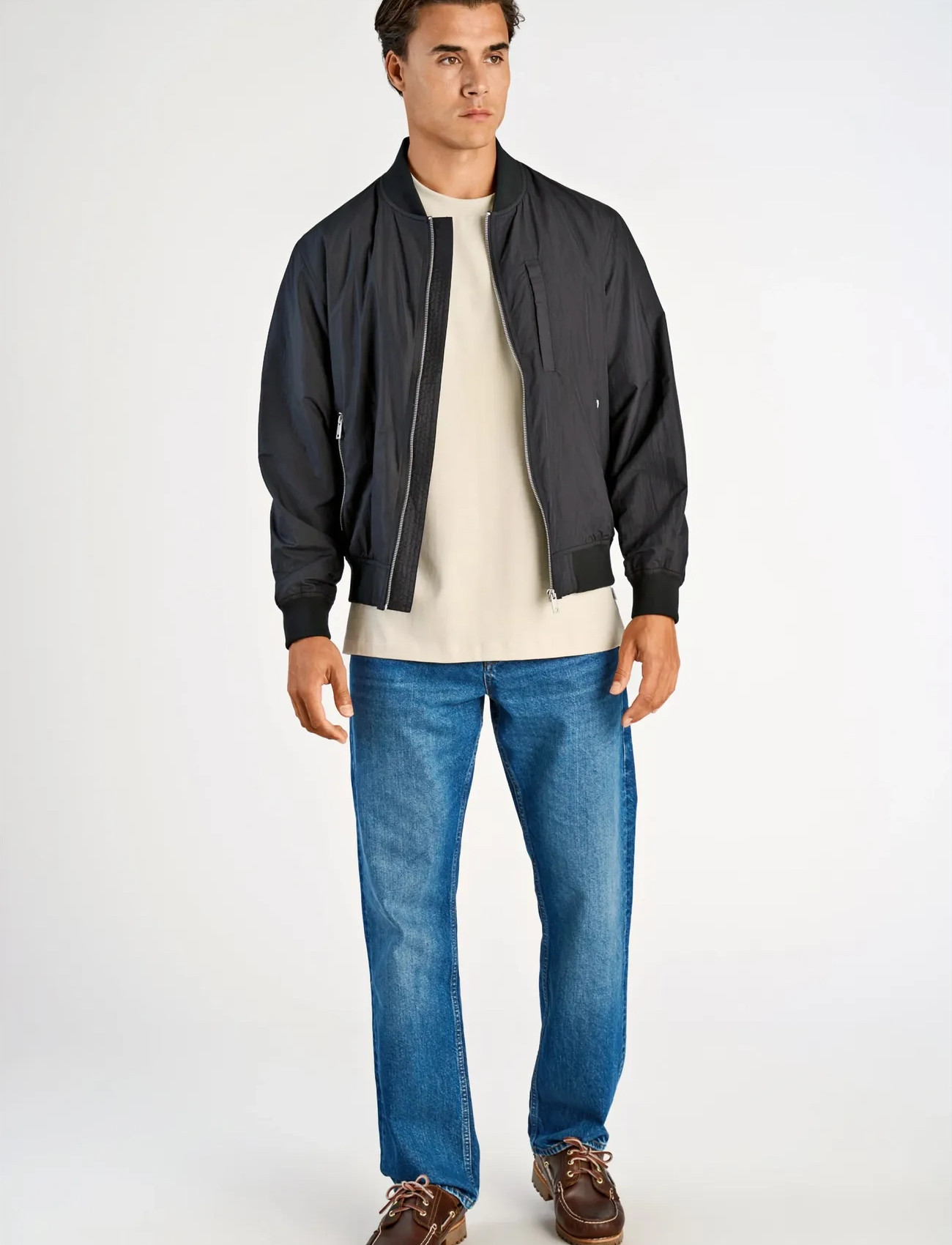 Lindbergh Bomber Jacket, XL, Black, Jakker > Bomberjakker, Herre