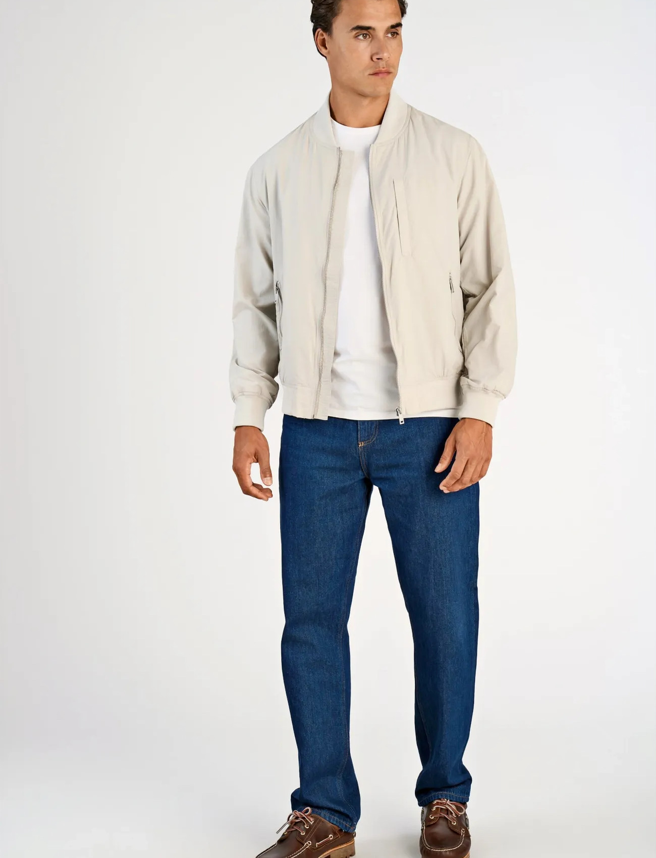 Lindbergh Bomber Jacket, XL, Cream, Jakker > Bomberjakker, Herre