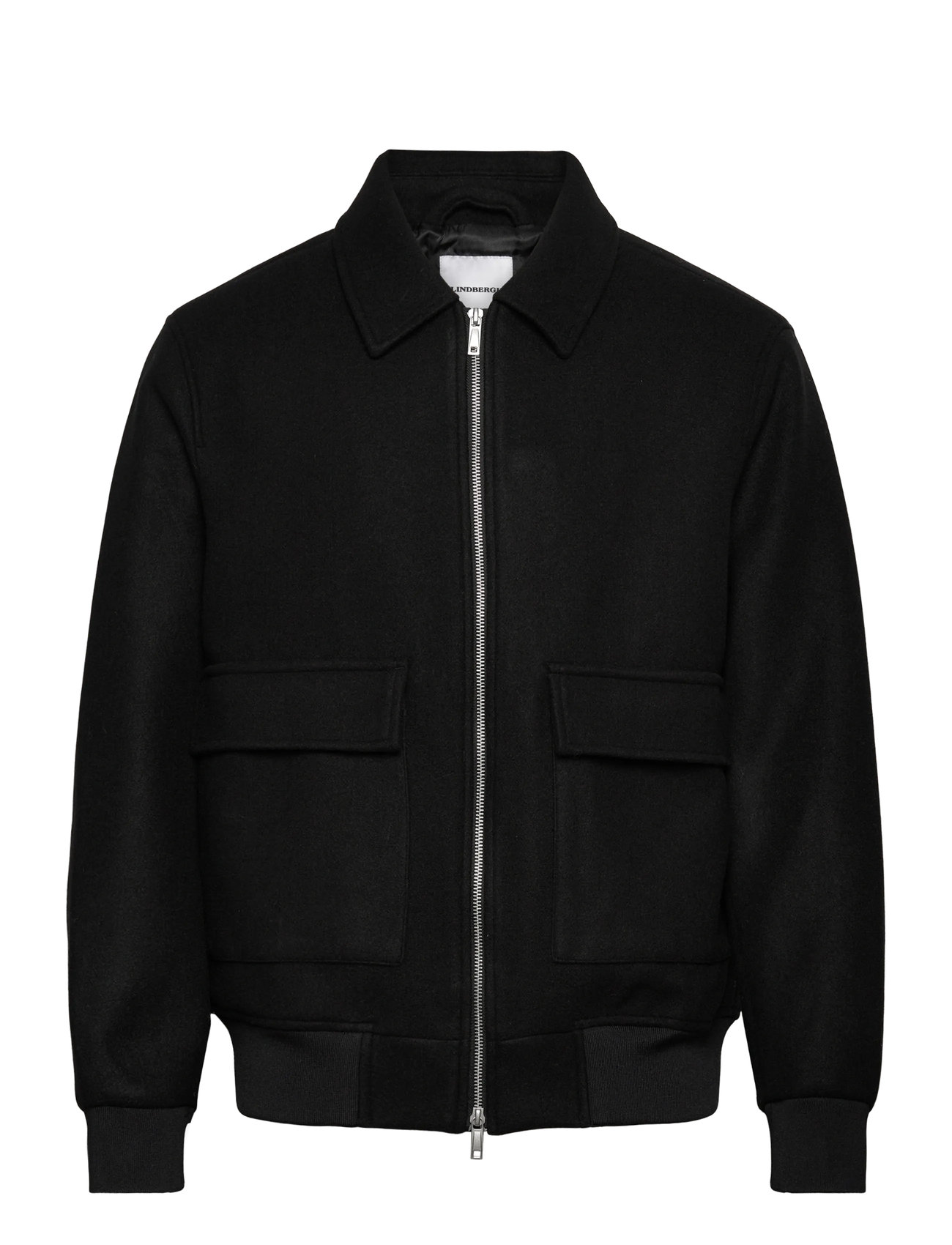 LINDBERGH Wolle Look Zip-Through Jacketwool Look Zip-Through Jacke Schwarz - XL - Herren
