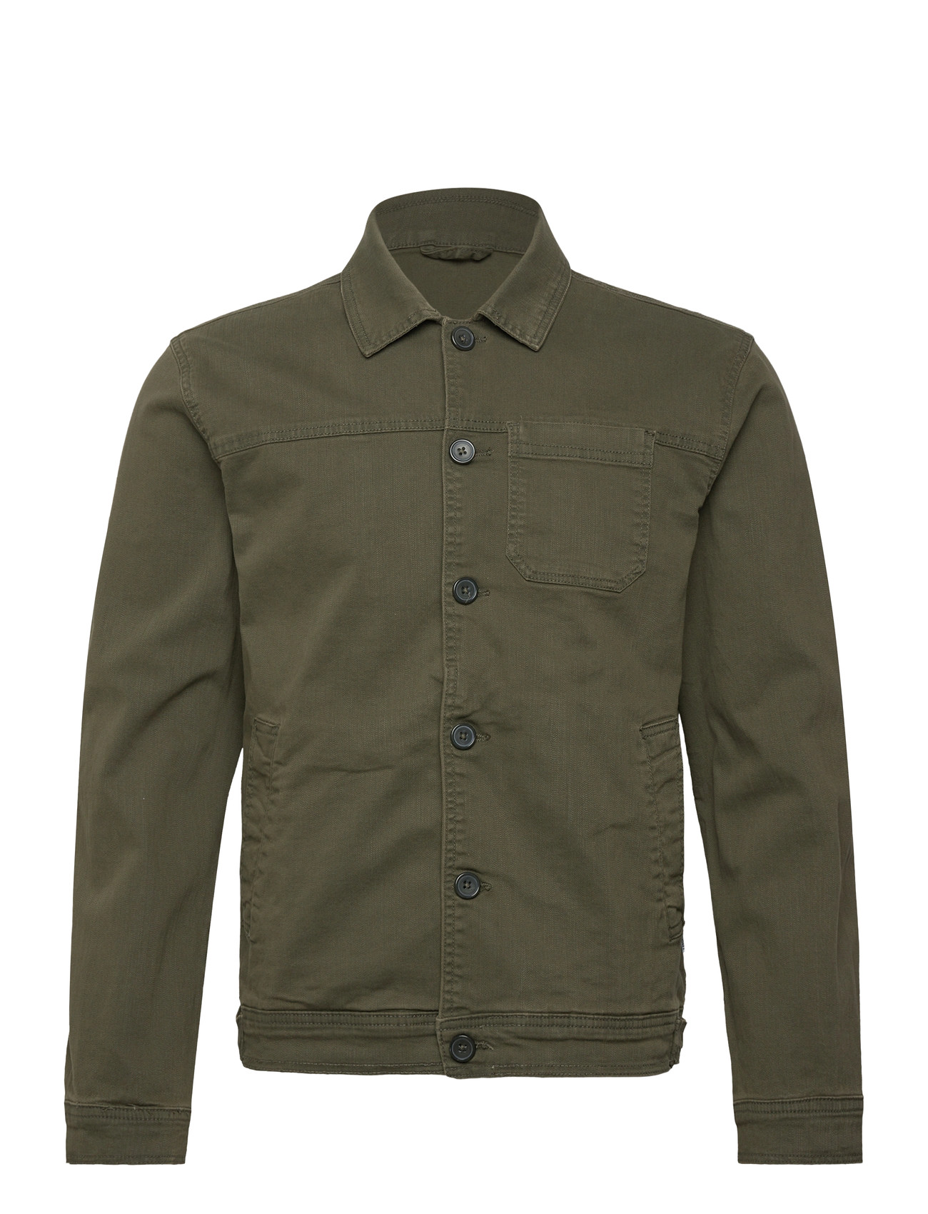 LINDBERGH Cropped Length Overshirt Khaki - S - Herren