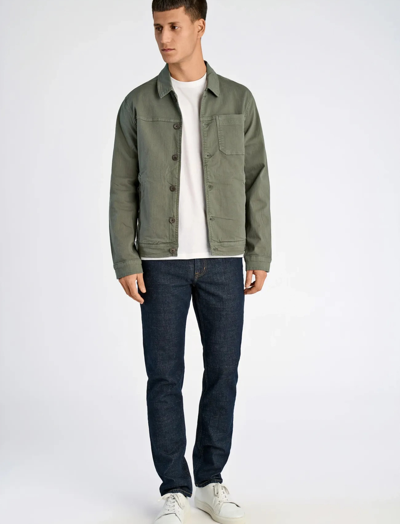 Lindbergh Cropped Length Overshirt, S, Khaki green, Jakker > Lette Jakker, Herre