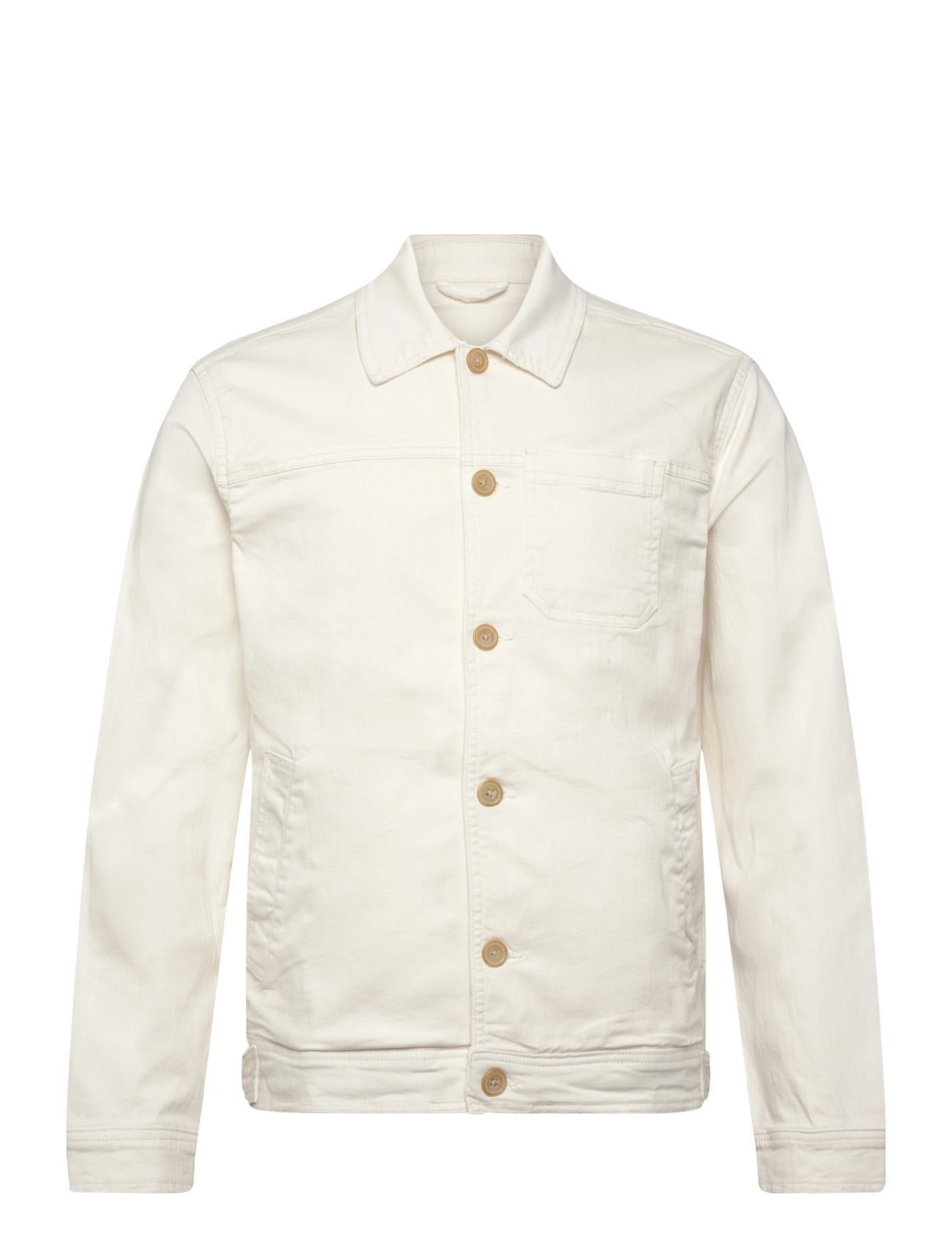 LINDBERGH Cropped Length Overshirt Cream - XL - Herren