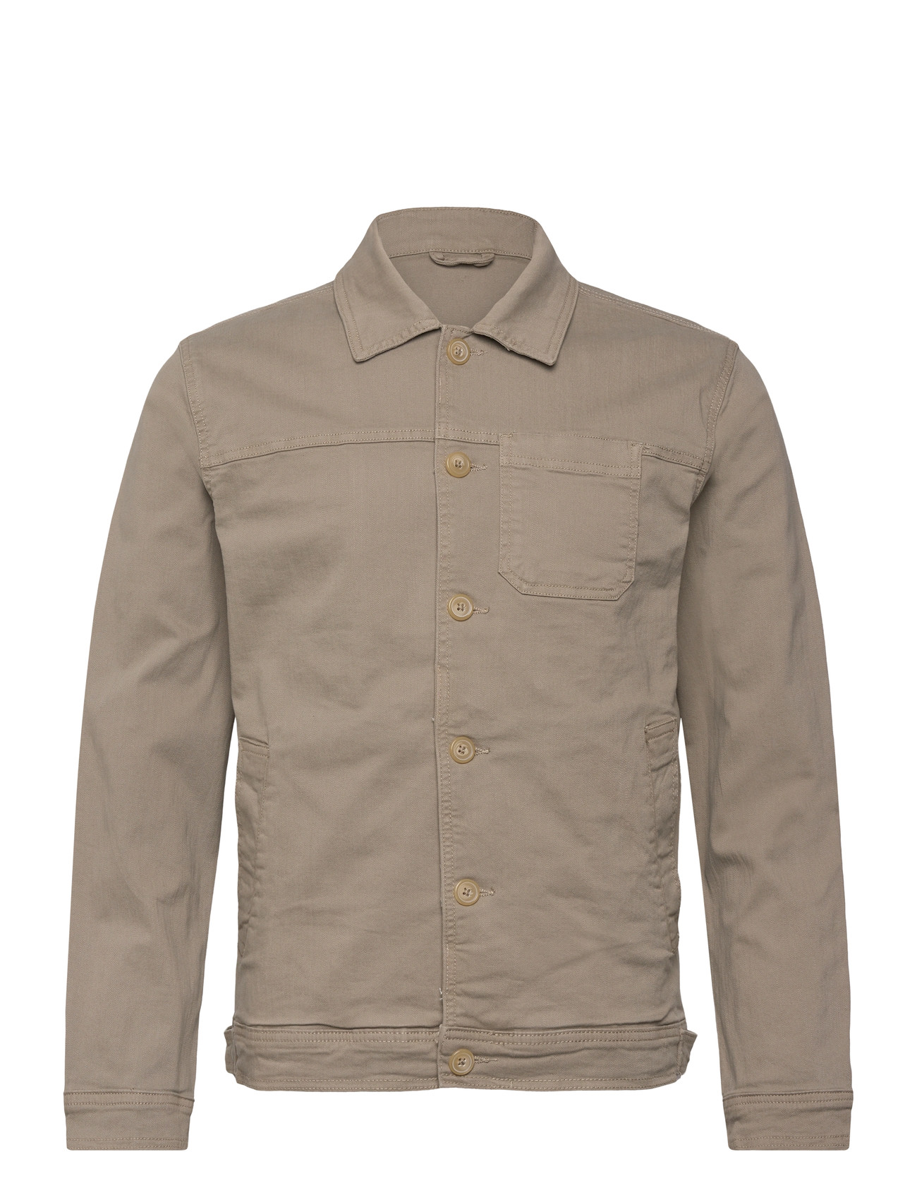 LINDBERGH Cropped Length Overshirt Beige - XXL - Herren