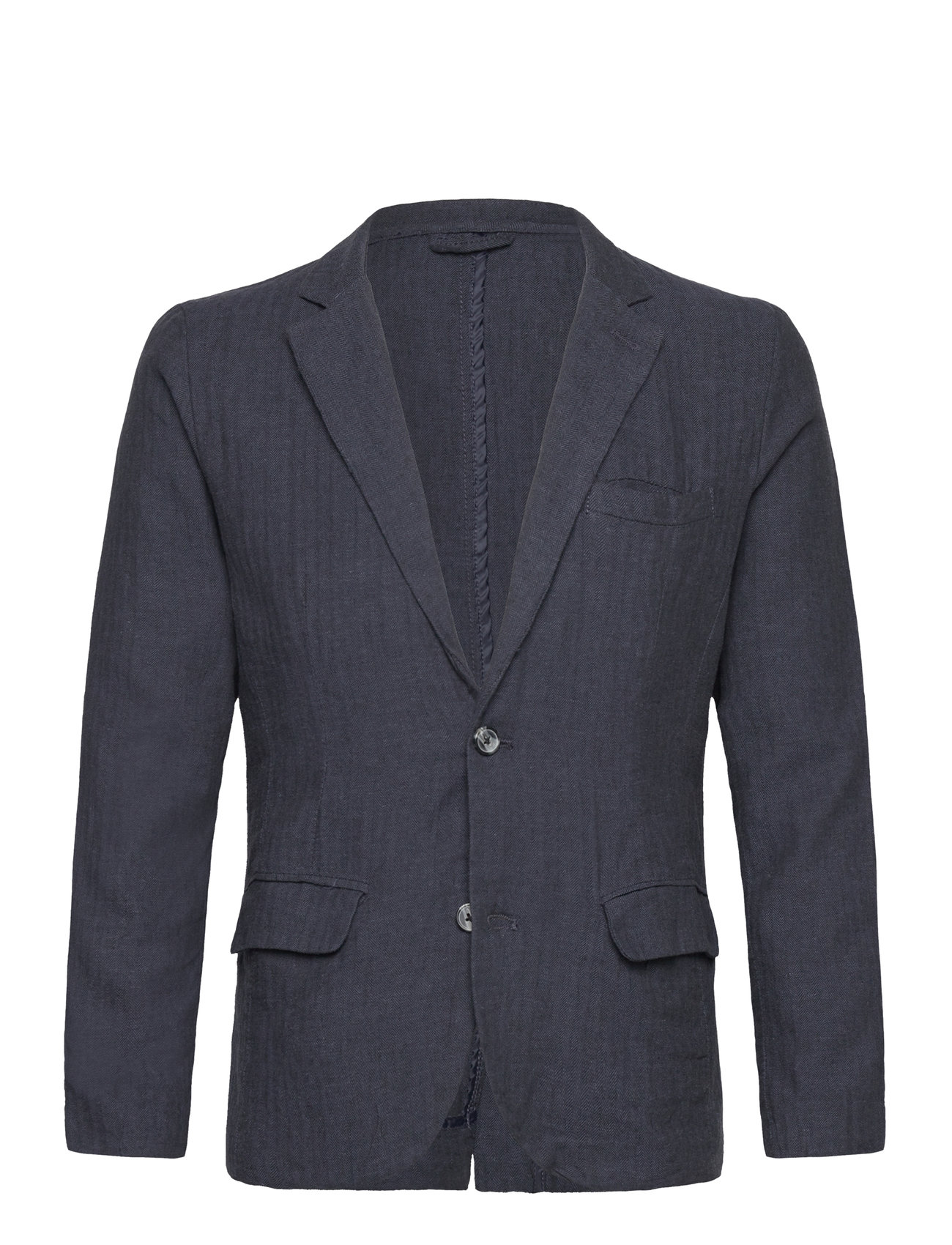 Lindbergh Cotton Linen Blazer, XXL, Navy, Blazere > Enkeltradede Blazere, Herre
