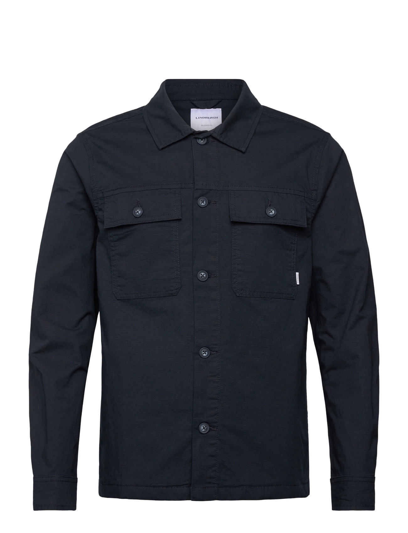 LINDBERGH Rip Stop Overshirt L/S Navy - L - Herren