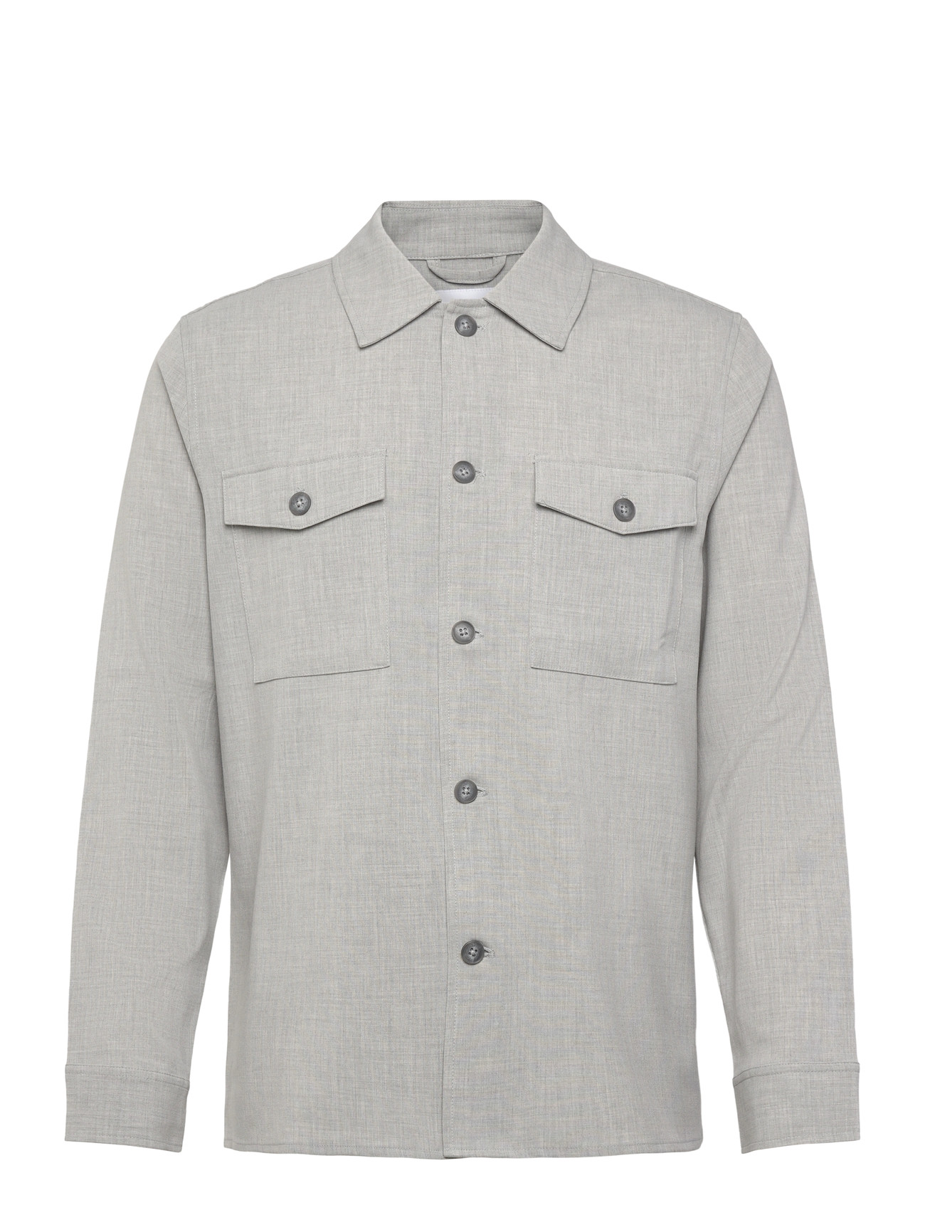 Lindbergh Superflex Overshirt, L, Grey, Overdele > Overtrøjer, Herre