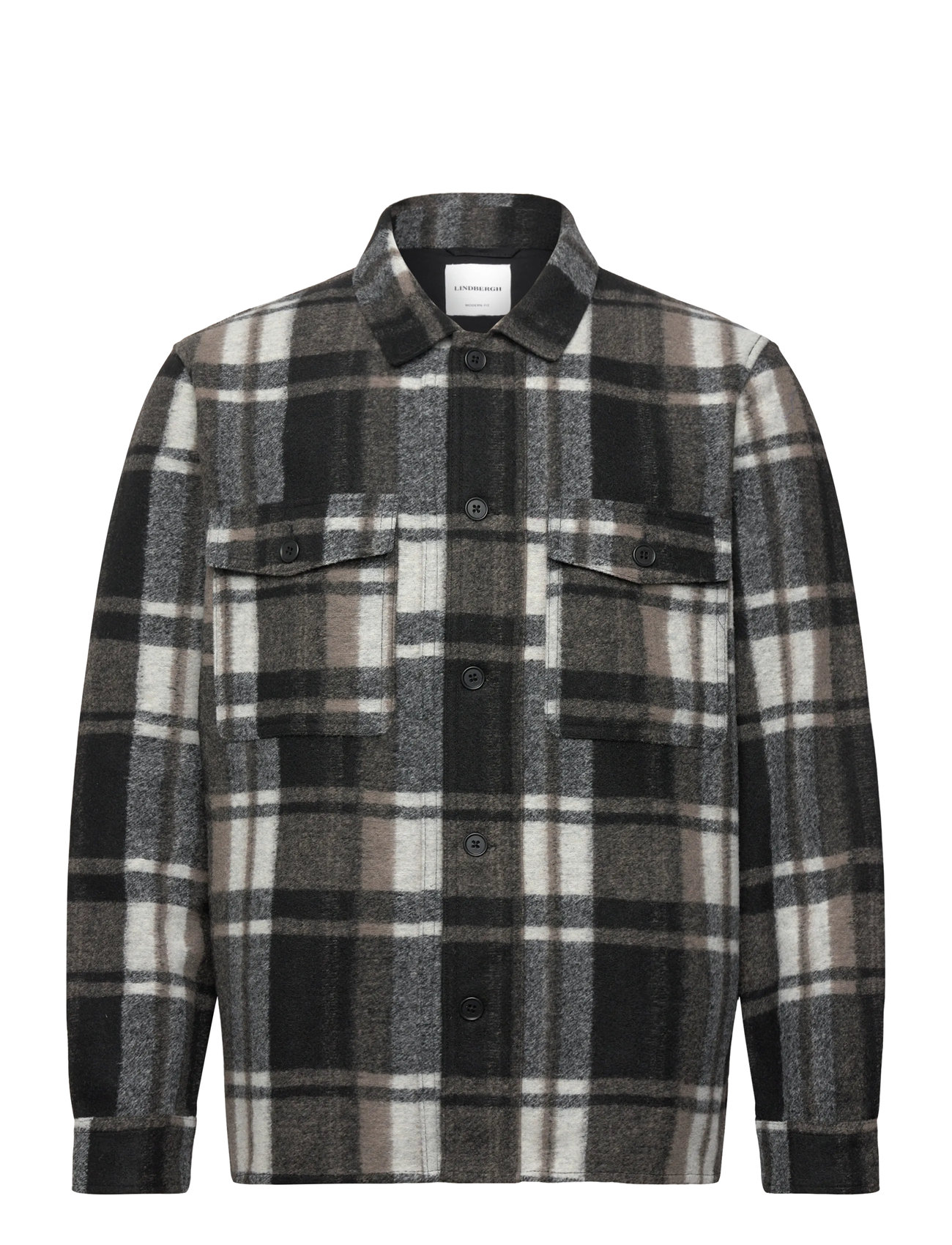 LINDBERGH Brushed Check Overshirt Patterned - XL - Herren