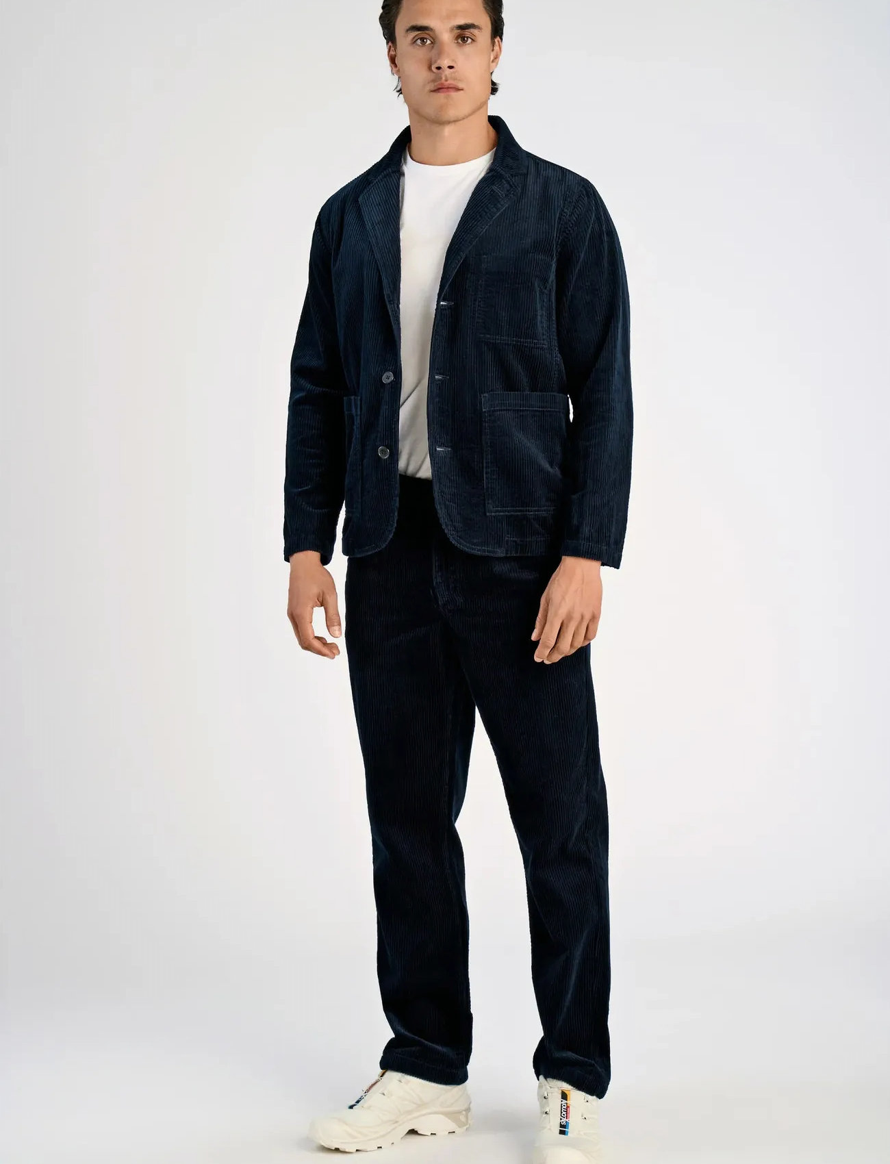 Lindbergh Seersucker Corduroy Casual Blazer, 3XL, Navy, Blazere > Enkeltradede Blazere, Herre