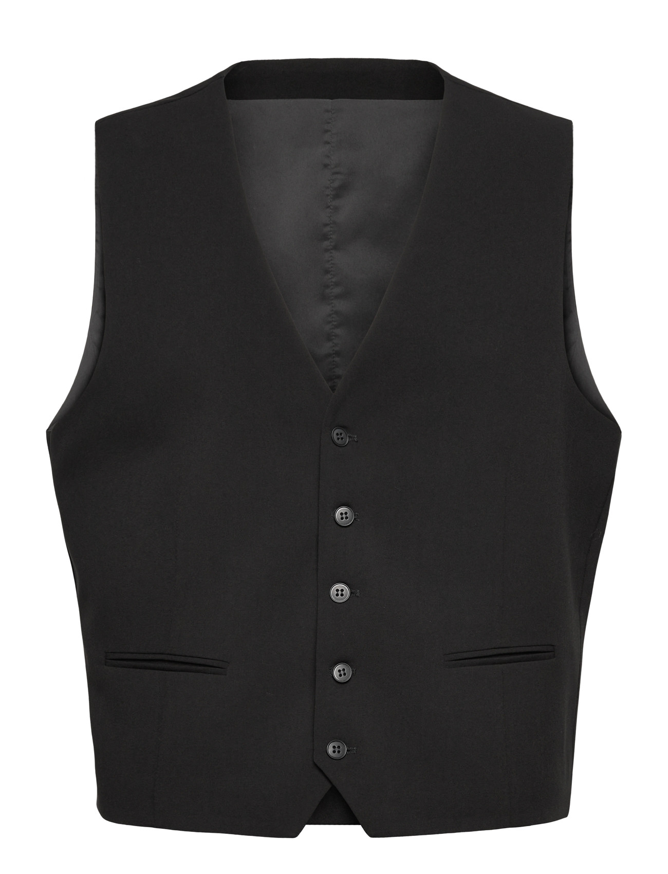 Lindbergh Superflex Relaxed Waistcoat, M, Black, Suits & Blazere > Waistcoats, Herre