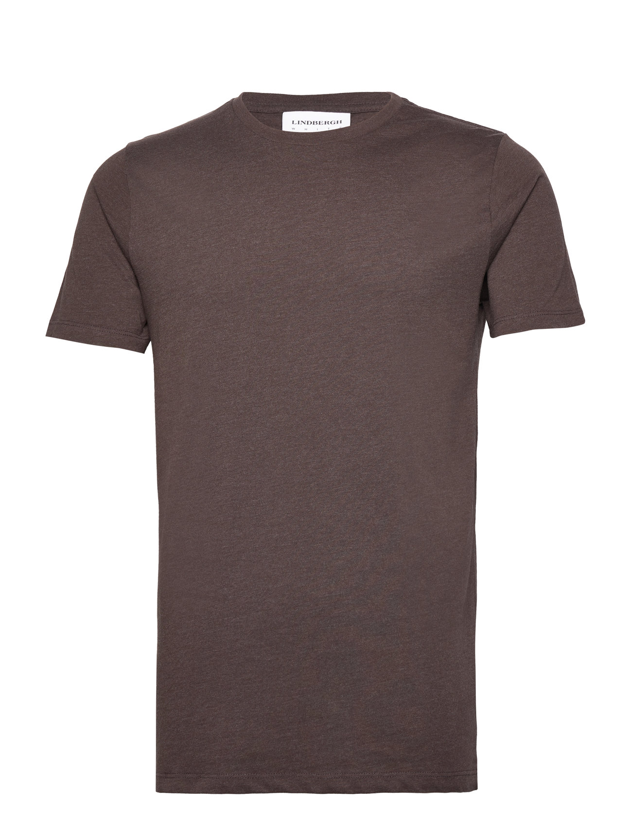 Basic Tee S/S Tops T-Kortærmet Skjorte Brown Lindbergh