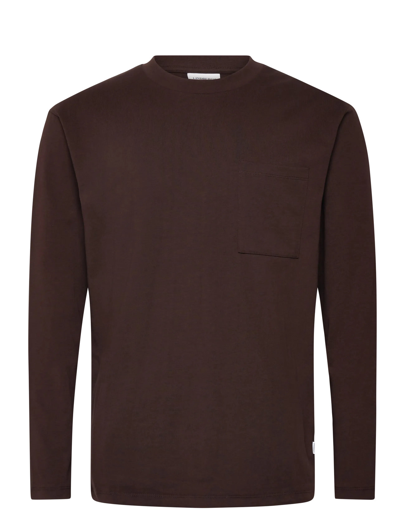 LINDBERGH Oversized Pocket Tee L/S Burgundy - L - Herren