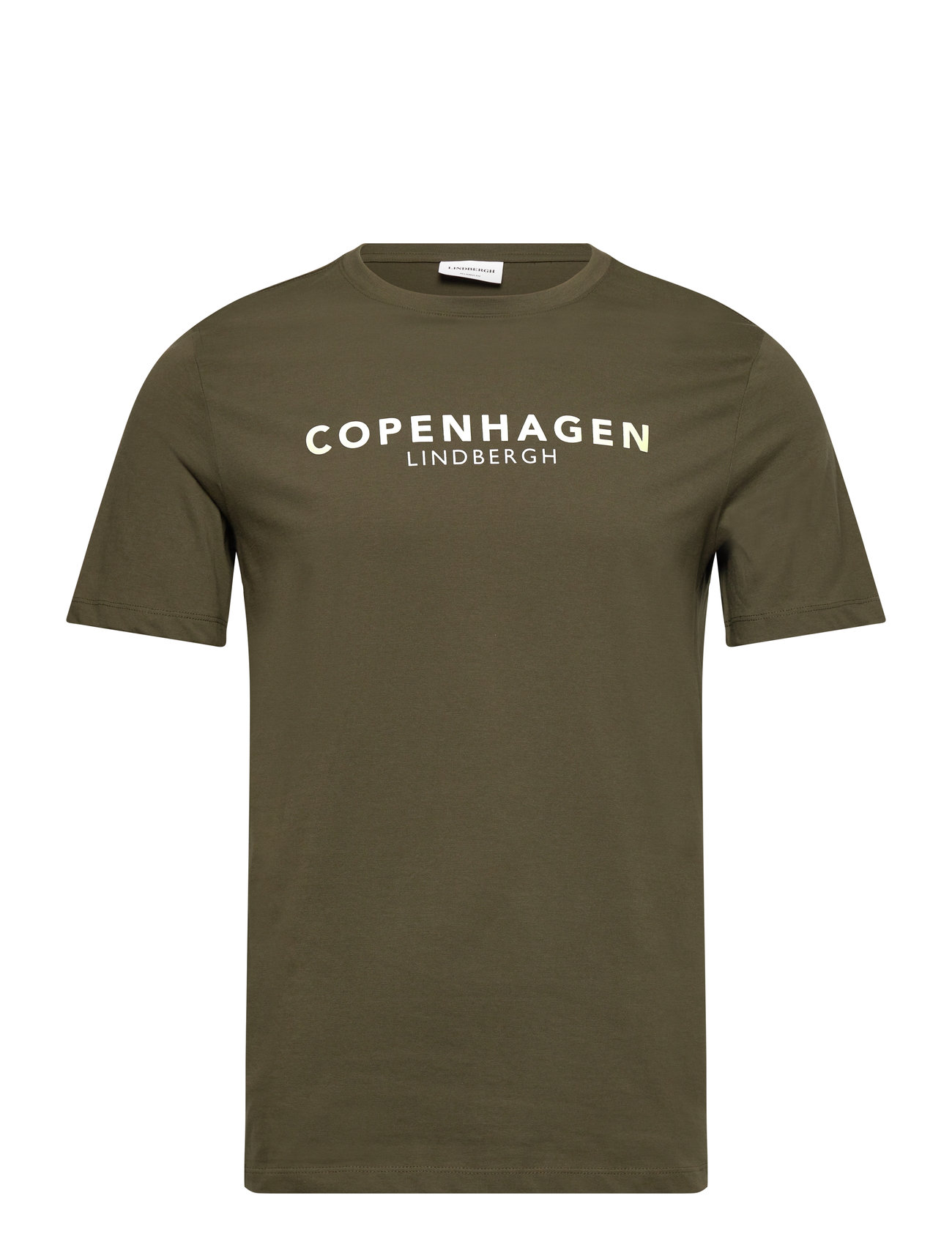 Lindbergh Tee With Hd Lindbergh Flag Khaki Green
