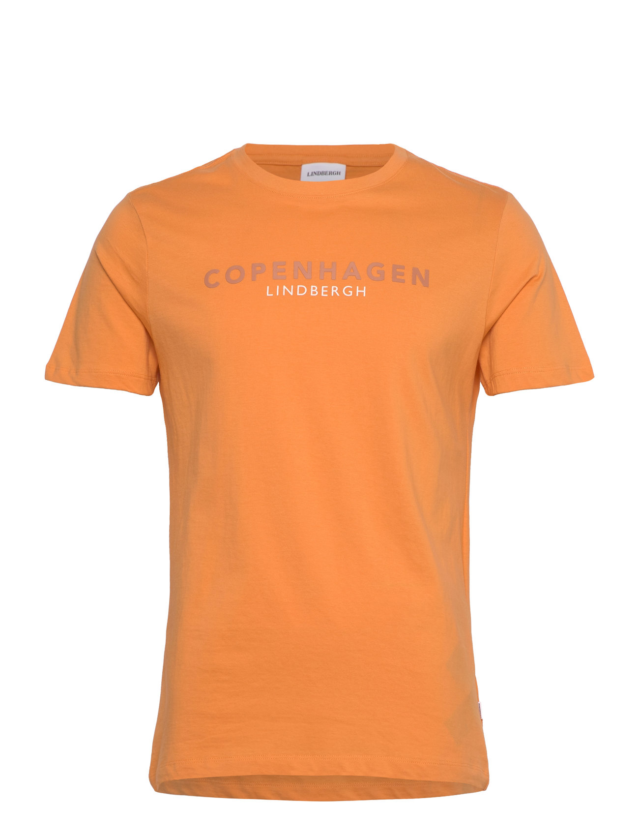 LINDBERGH Copenhagen Print Tee S/S Orange - S - Herren