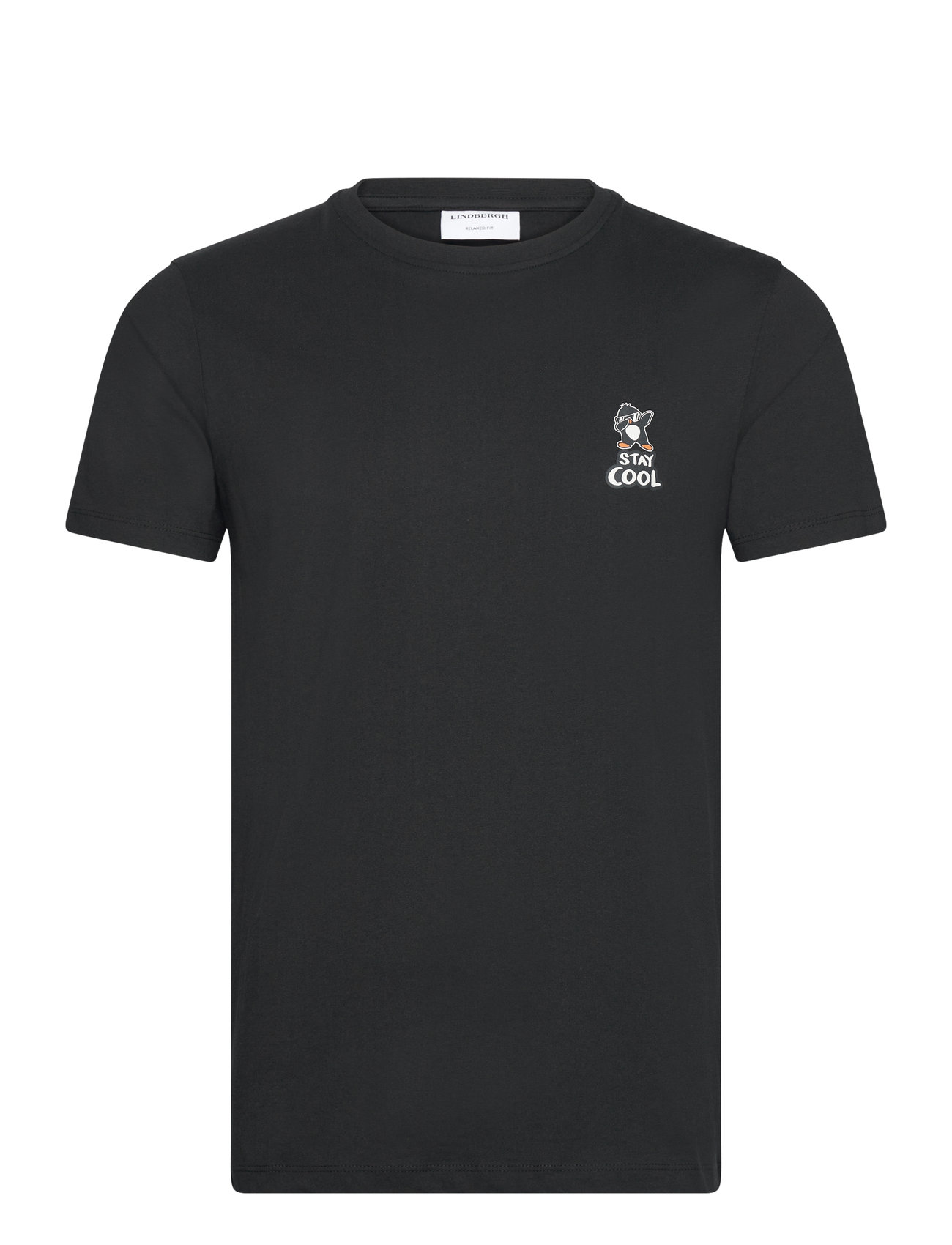 LINDBERGH Printed Tee S/S Schwarz - M - Herren