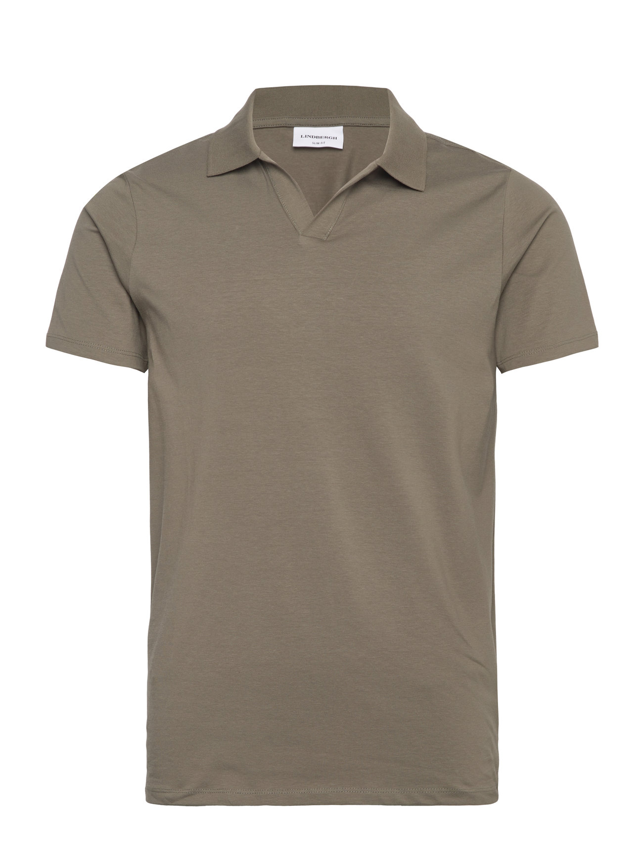 LINDBERGH Stretch Polo Shirt S/S Khaki - L - Herren