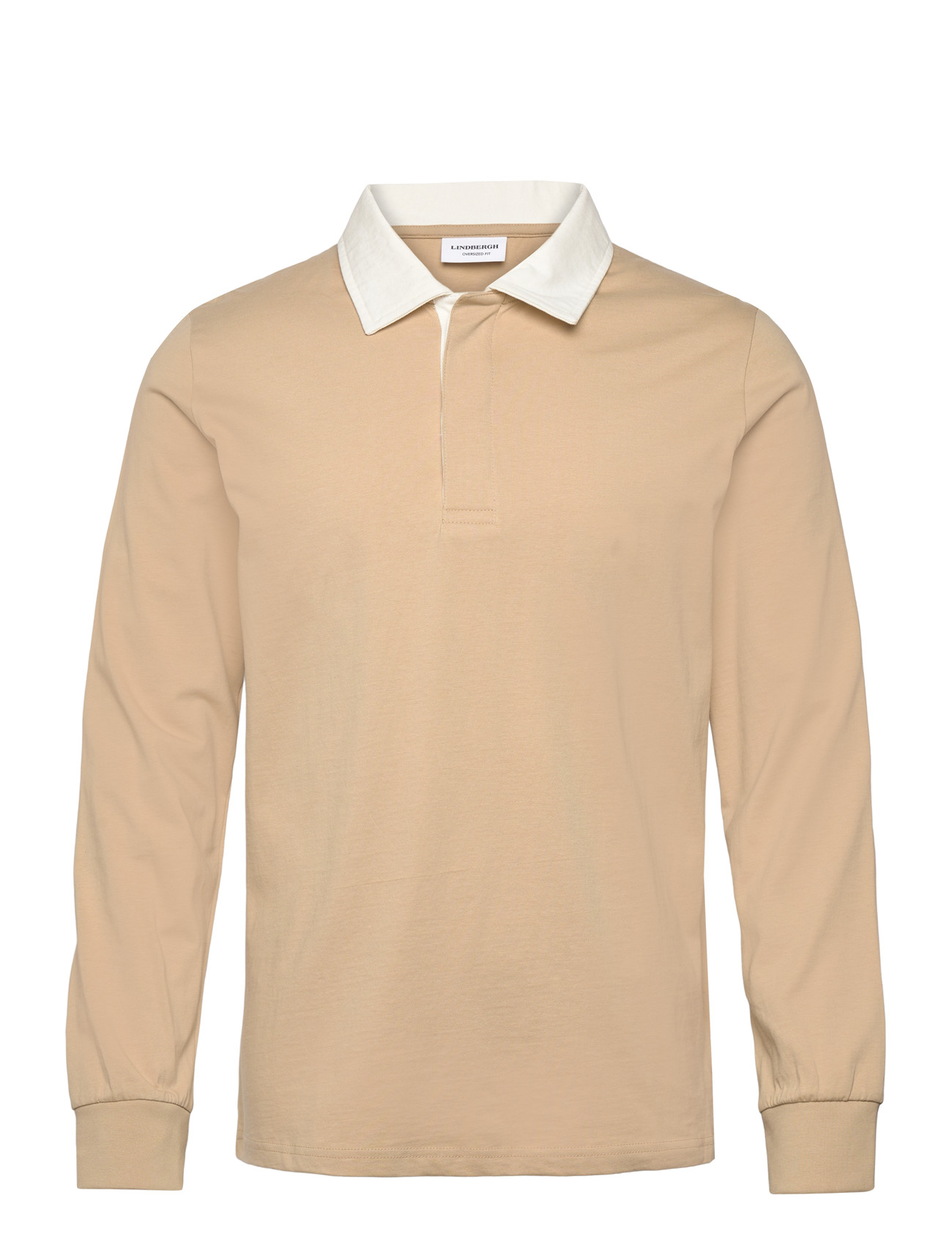 LINDBERGH Baseball Polo L/S Beige - XXXL - Herren