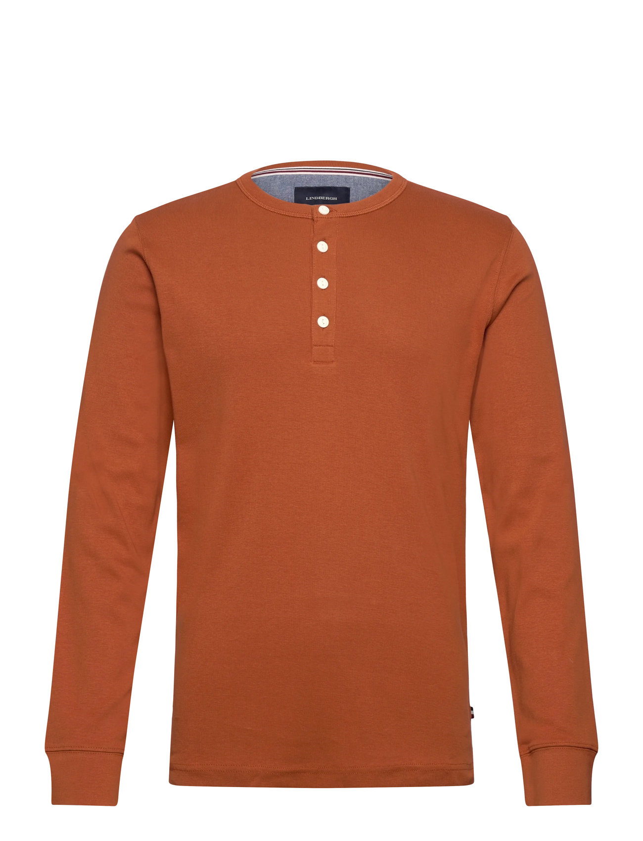 LINDBERGH Solid Gradad W Contrast Fabric L/S Orange - XL - Herren