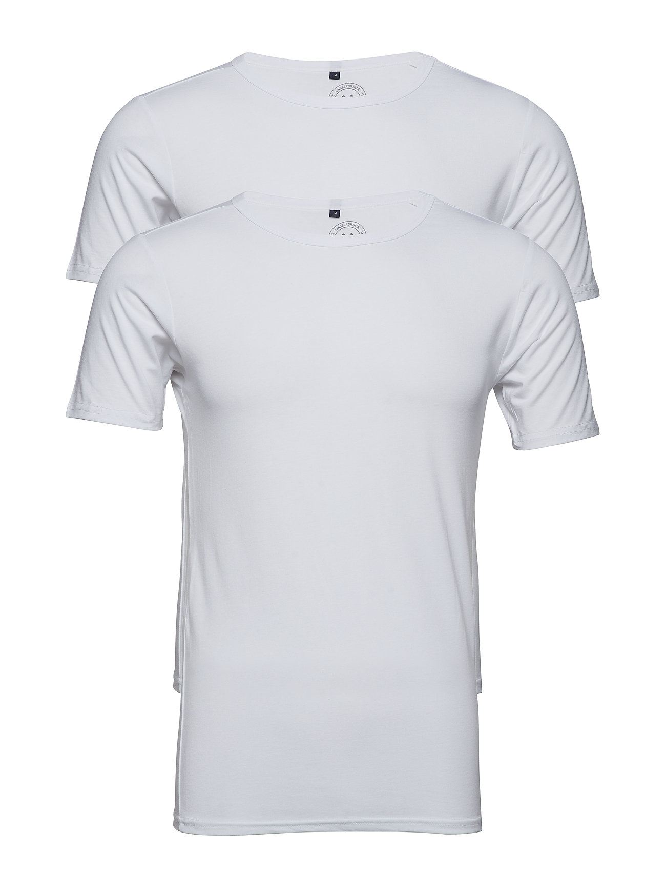Basic Bamboo Tee S/S 2 Pack Tops T-shirts Short-sleeved White Lindbergh
