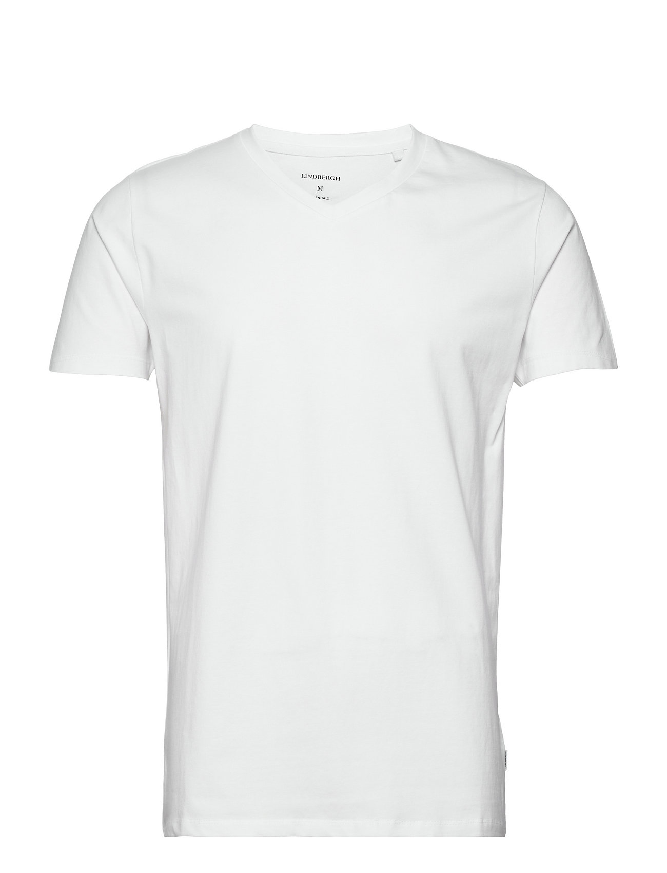 Mens Stretch V-Neck Tee S/S Tops T-Kortærmet Skjorte White Lindbergh