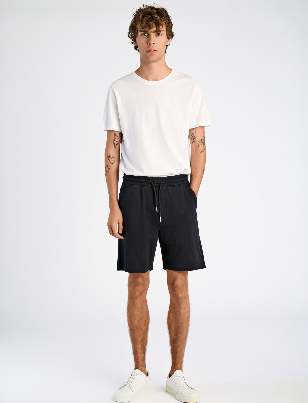 Lindbergh Jersey Drawstring Shorts, L, Black, Shorts > Svedeshorts, Herre