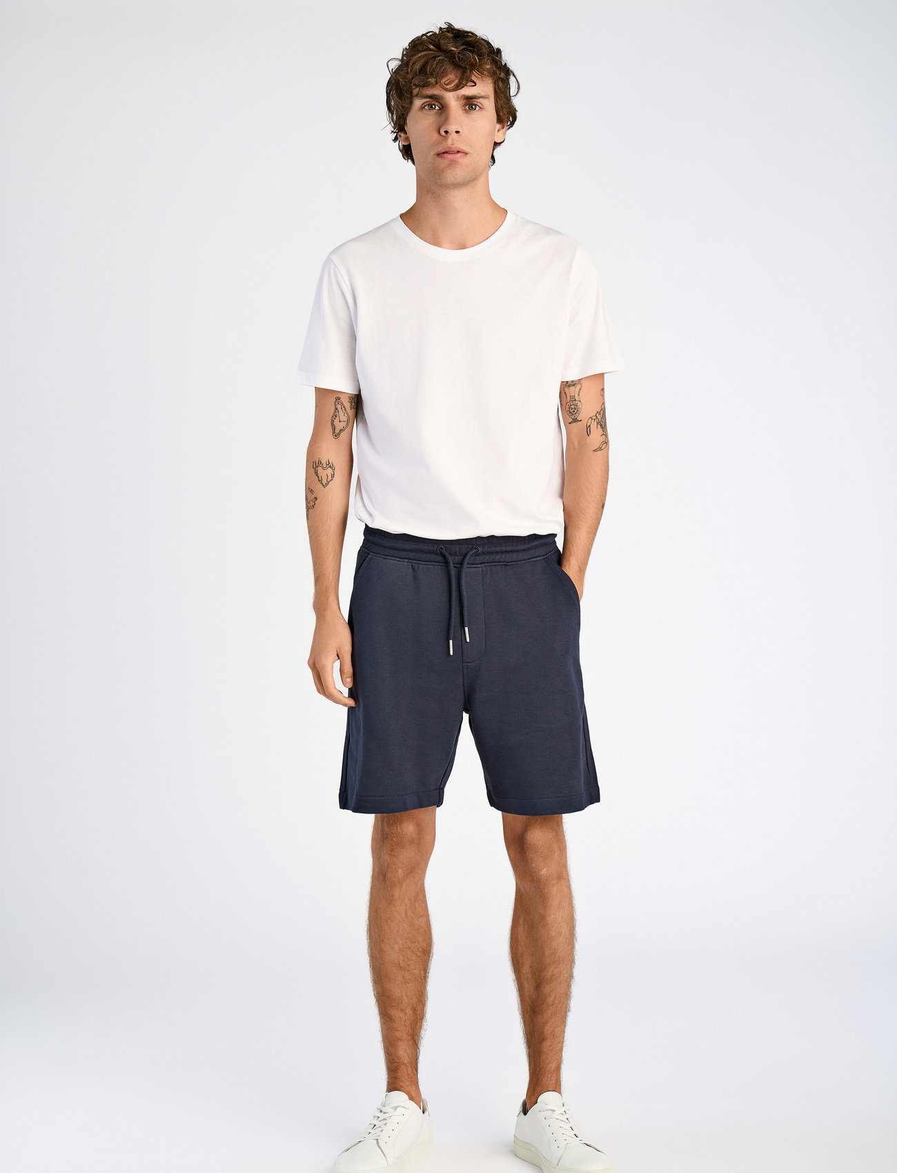Lindbergh Jersey Drawstring Shorts, S, Navy, Shorts > Svedeshorts, Herre