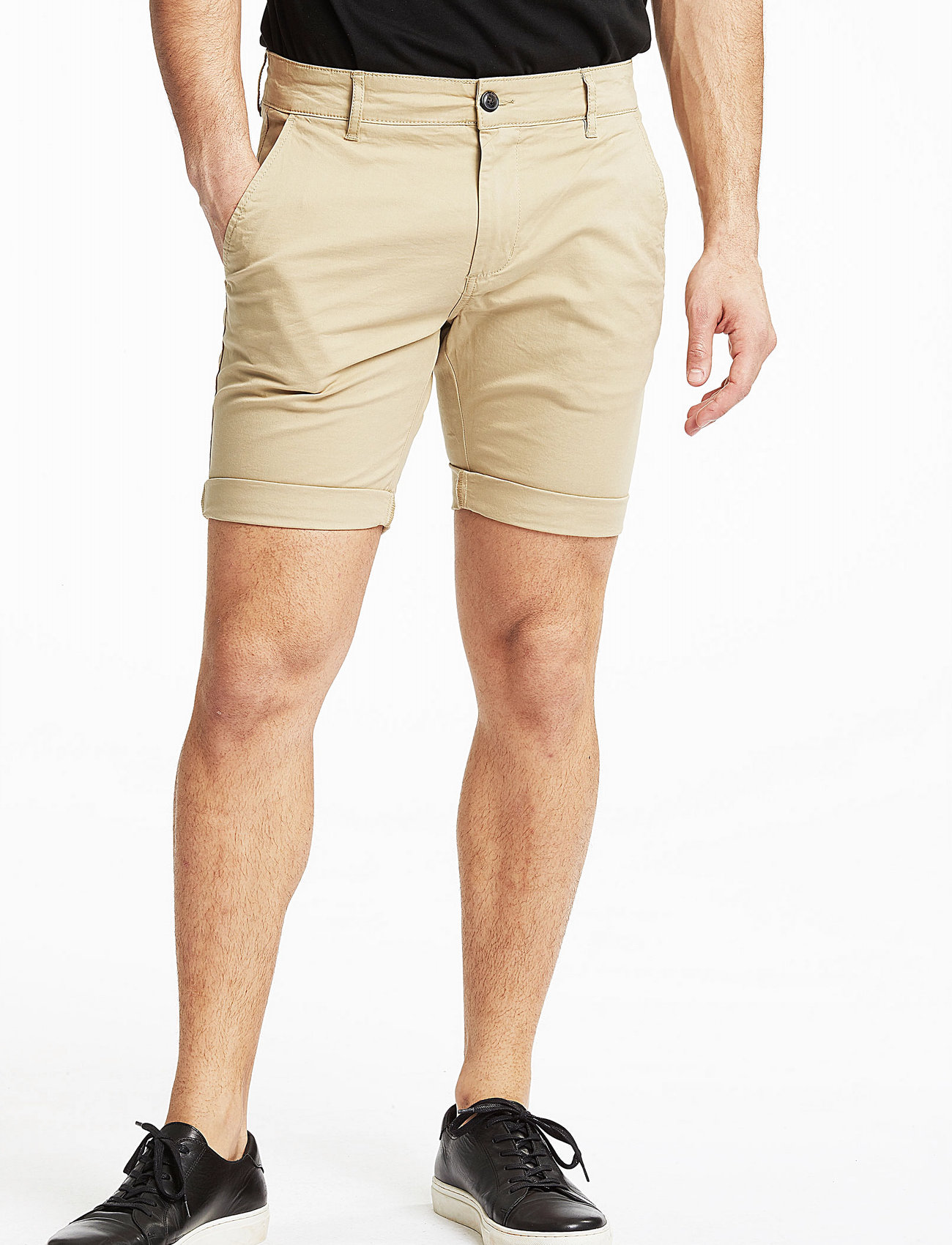 Lindbergh Superflex Chino Shorts, 3XL, Beige, Shorts > Chinoshorts, Herre